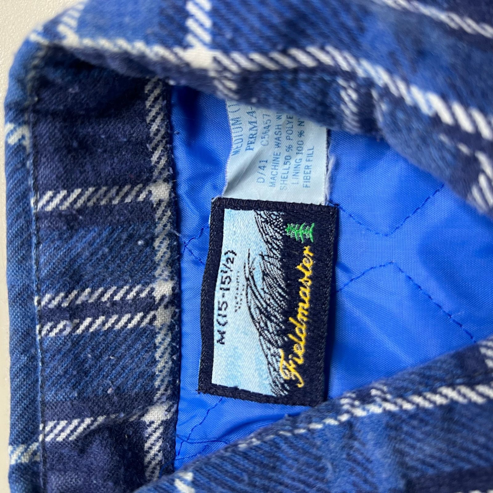 Fieldmaster Vintage Fieldmaster Blue Plaid Quilted Lined Flannel Medium Size US M / EU 48-50 / 2 - 11 Thumbnail