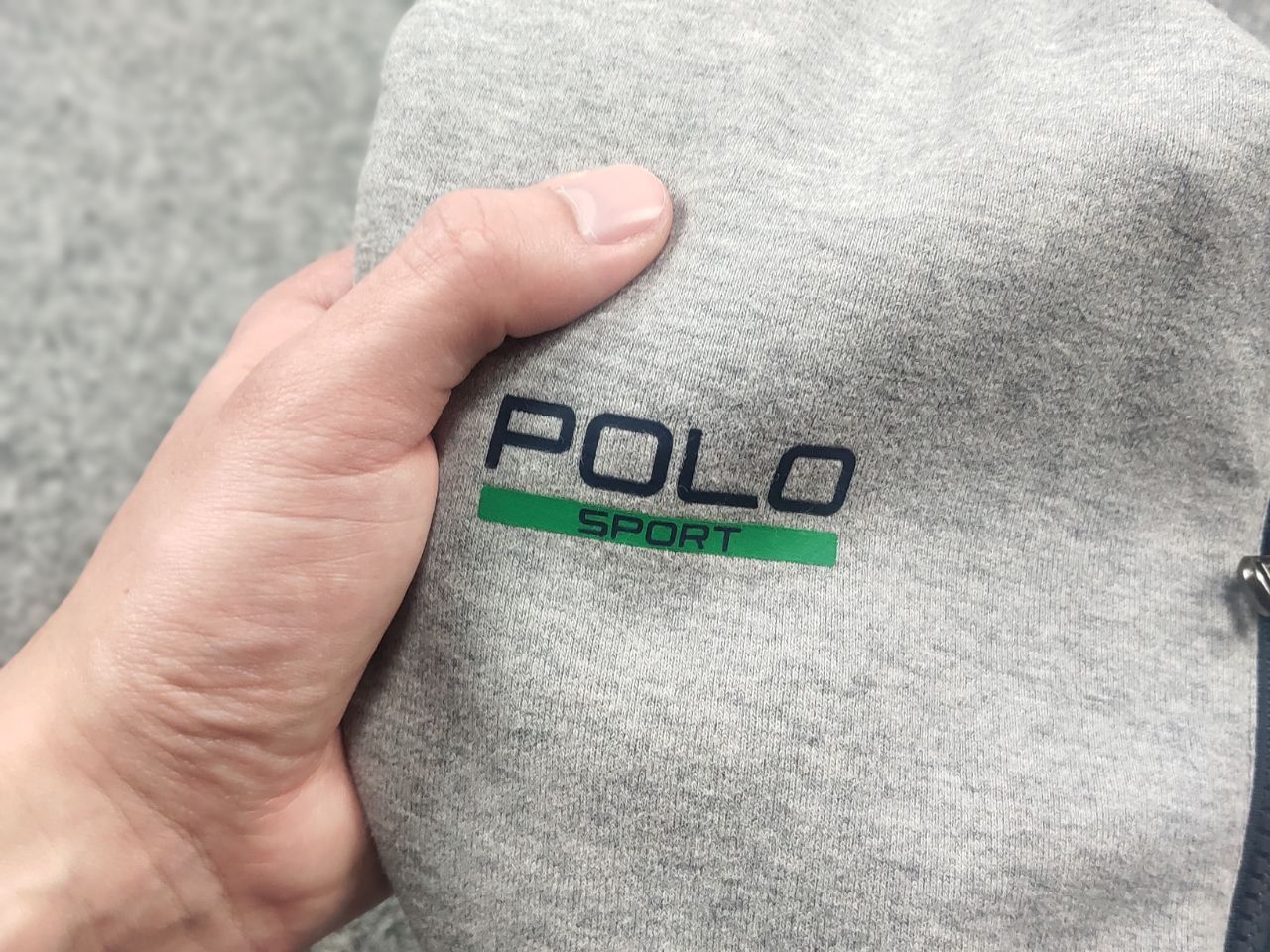 Polo Ralph Lauren Polo Sport Ralph Lauren Vintage Gray Logo Zip Track Jacket Size US L / EU 52-54 / 3 - 14 Thumbnail