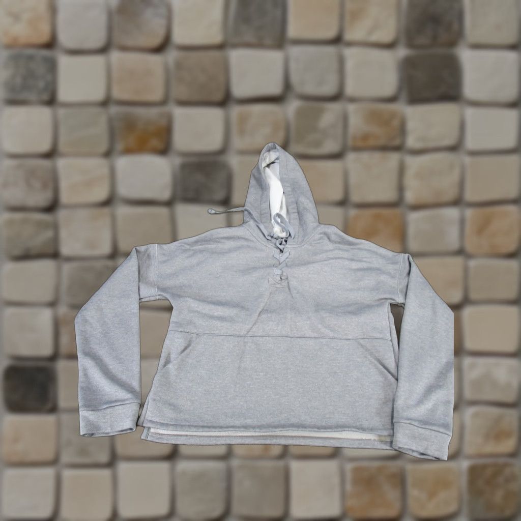 Under Armour Under Armour Hoodie Womens Small Gray Pullover Fleece Cropped Size S / US 4 / IT 40 - 1 Thumbnail