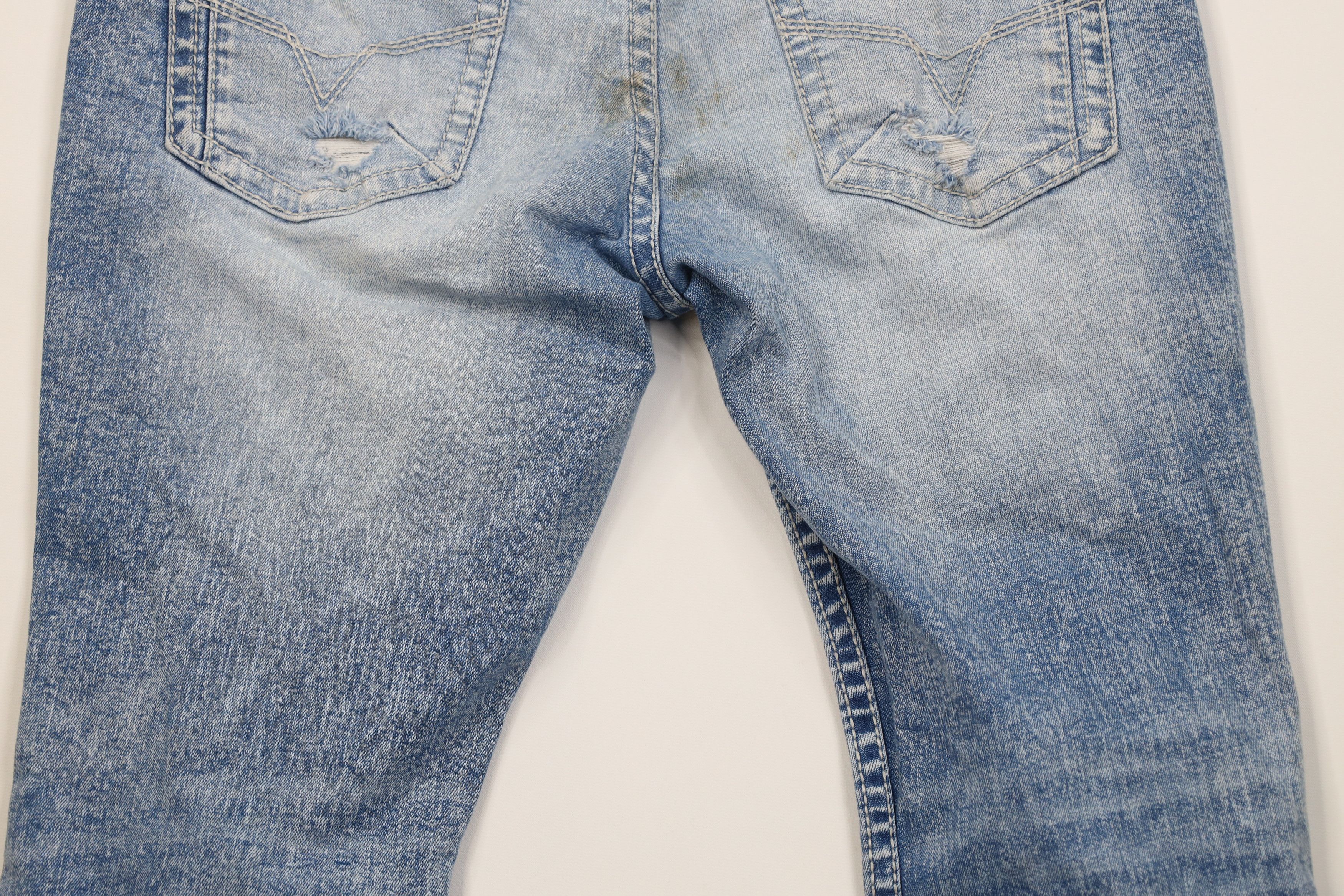 Vintage Buckle BKE Acid Wash Jake Straight Leg Denim Jeans Blue Size US 34 / EU 50 - 13 Thumbnail