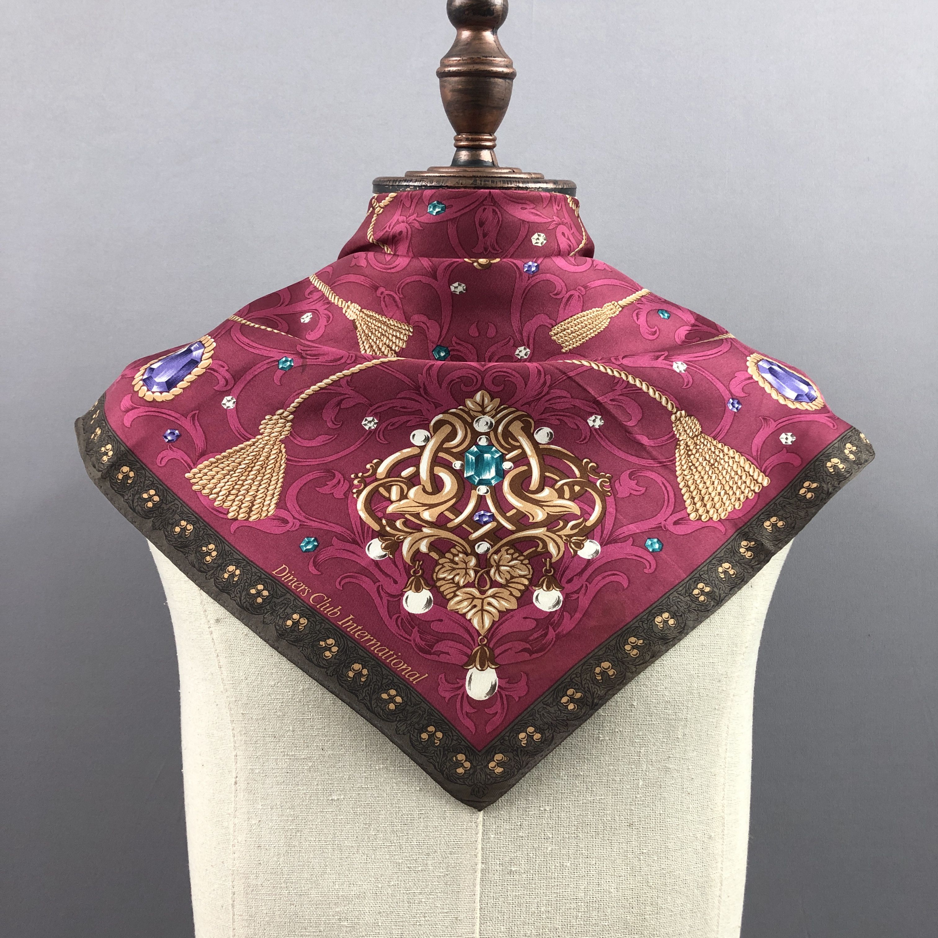 Japanese Brand × Vintage Vintage Jun Ashida SILK Scarf Twill Stole Wraps Scarves Size ONE SIZE - 1 Thumbnail
