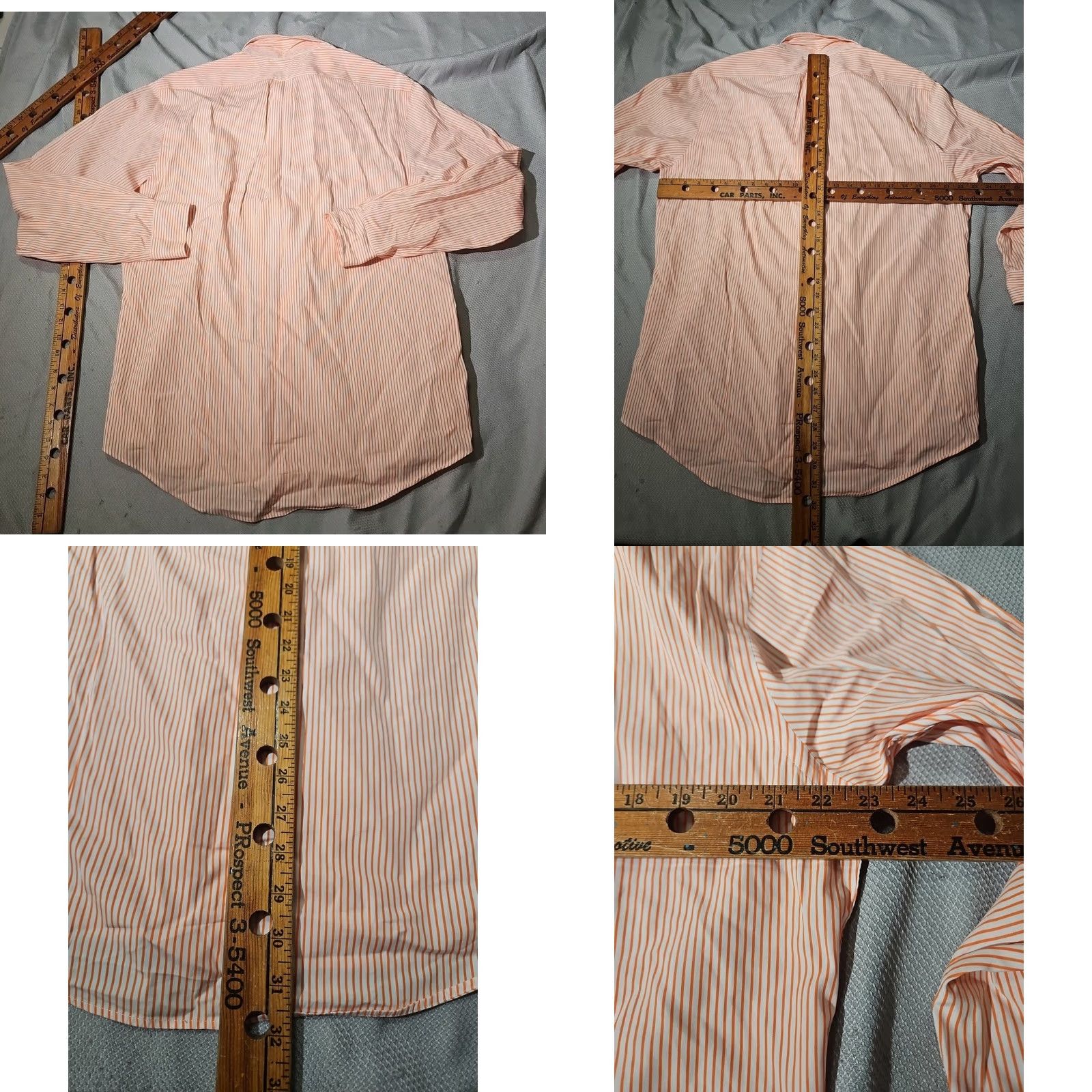 Ralph Lauren Ralph Lauren Shirt Mens 16.5 Orange Custom Fit Stripe Oxford Preppy Pony Size US XL / EU 56 / 4 - 9 Thumbnail