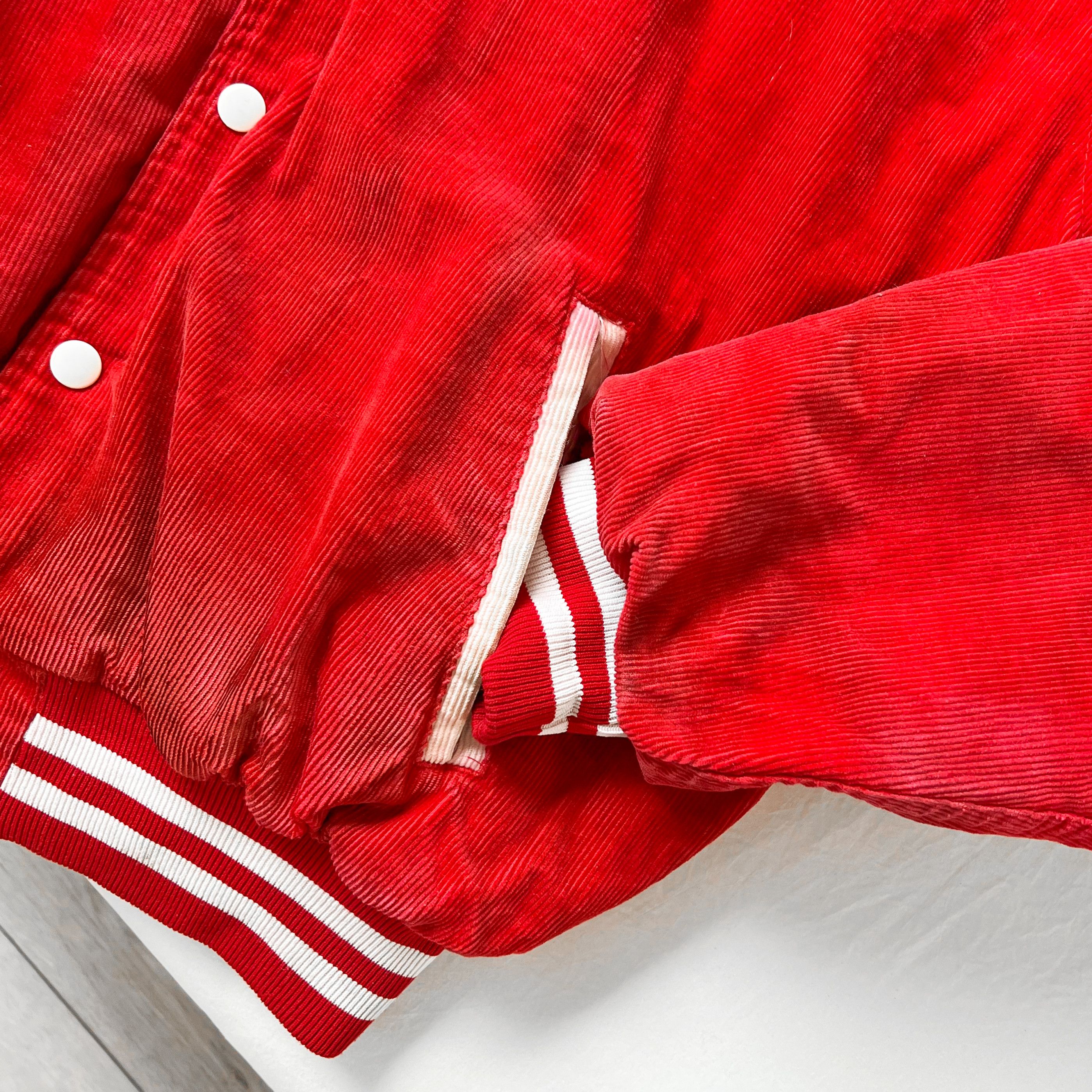 Vintage True Vintage Corduroy Faded Distressed Letterman Jacket USA Size US L / EU 52-54 / 3 - 6 Thumbnail