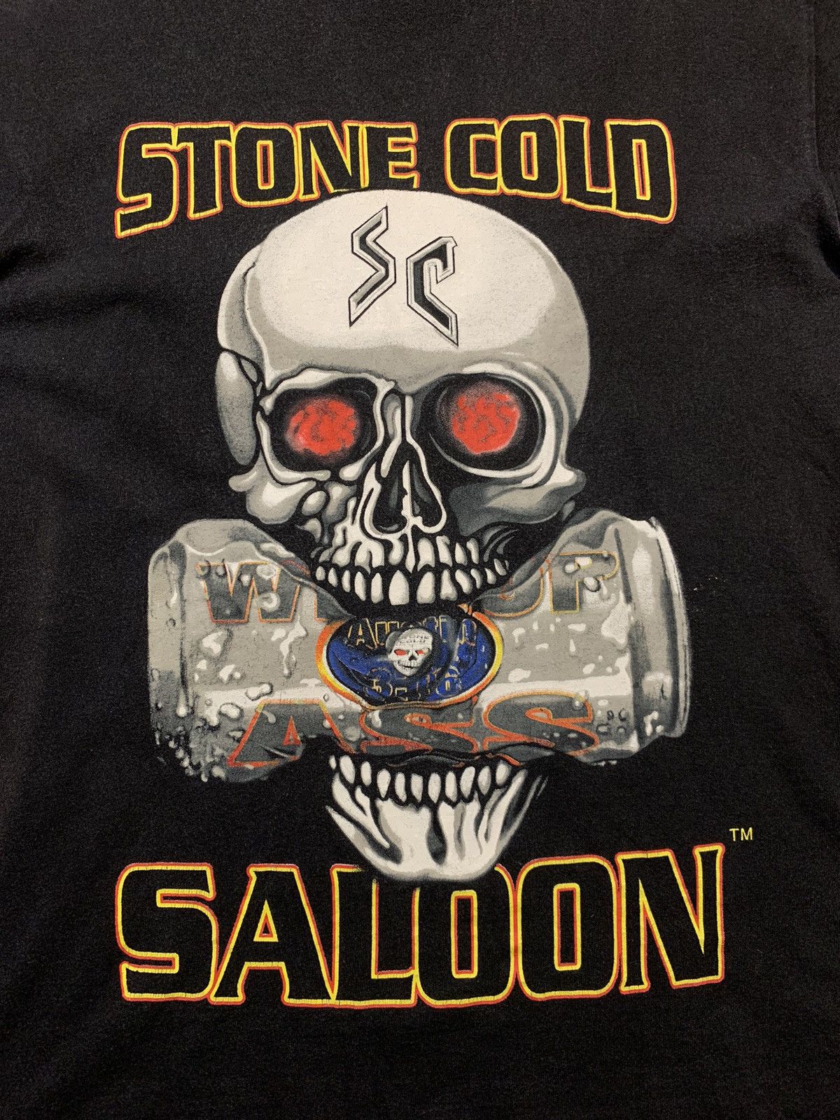 Vintage Vintage Stone Cold Saloon Austin Big Logo T-Shirt Size US M / EU 48-50 / 2 - 8 Thumbnail