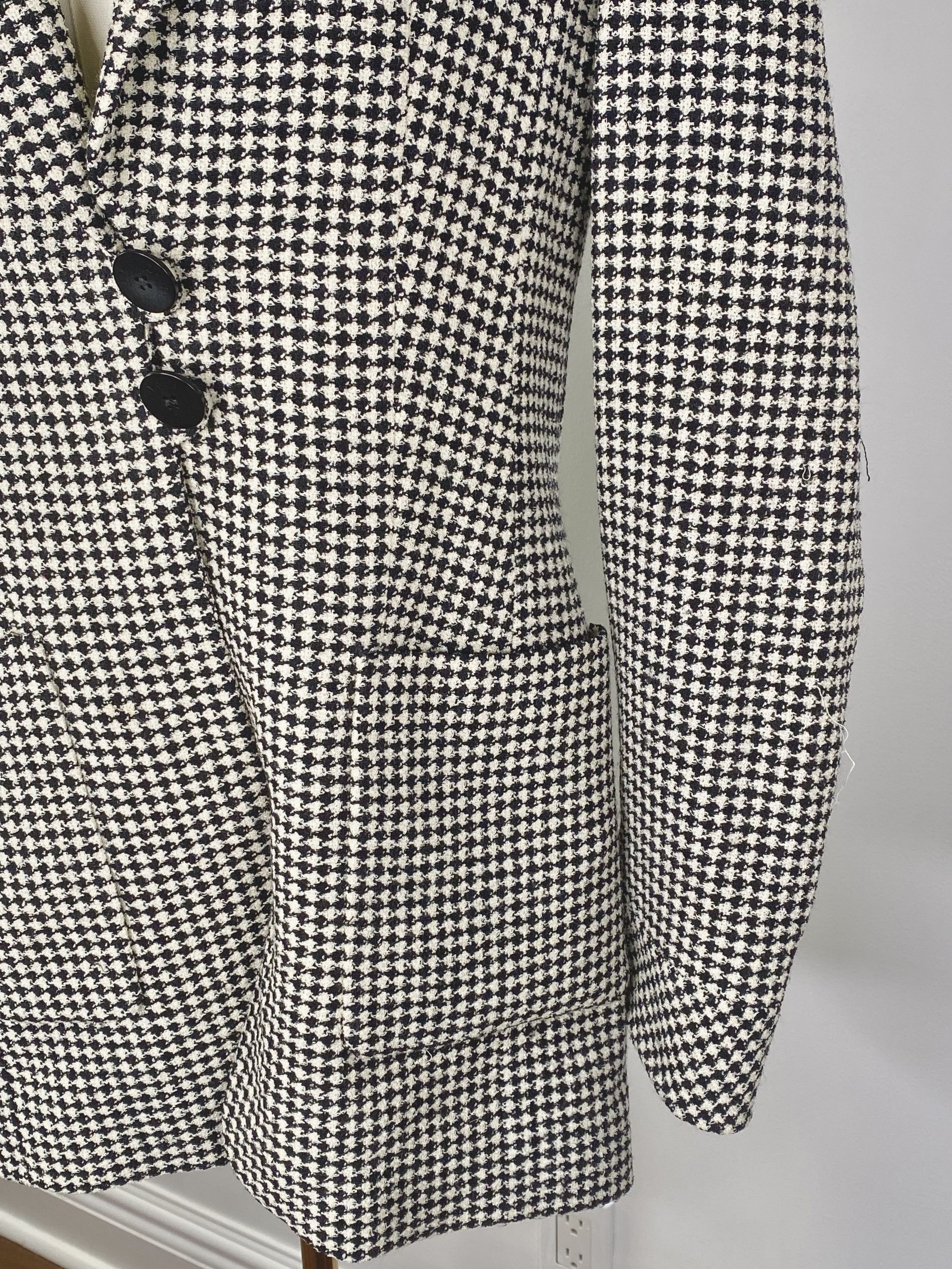 Louis Feraud Louis Feraud - Designer Houndstooth Blazer Size M / US 6-8 / IT 42-44 - 8 Thumbnail