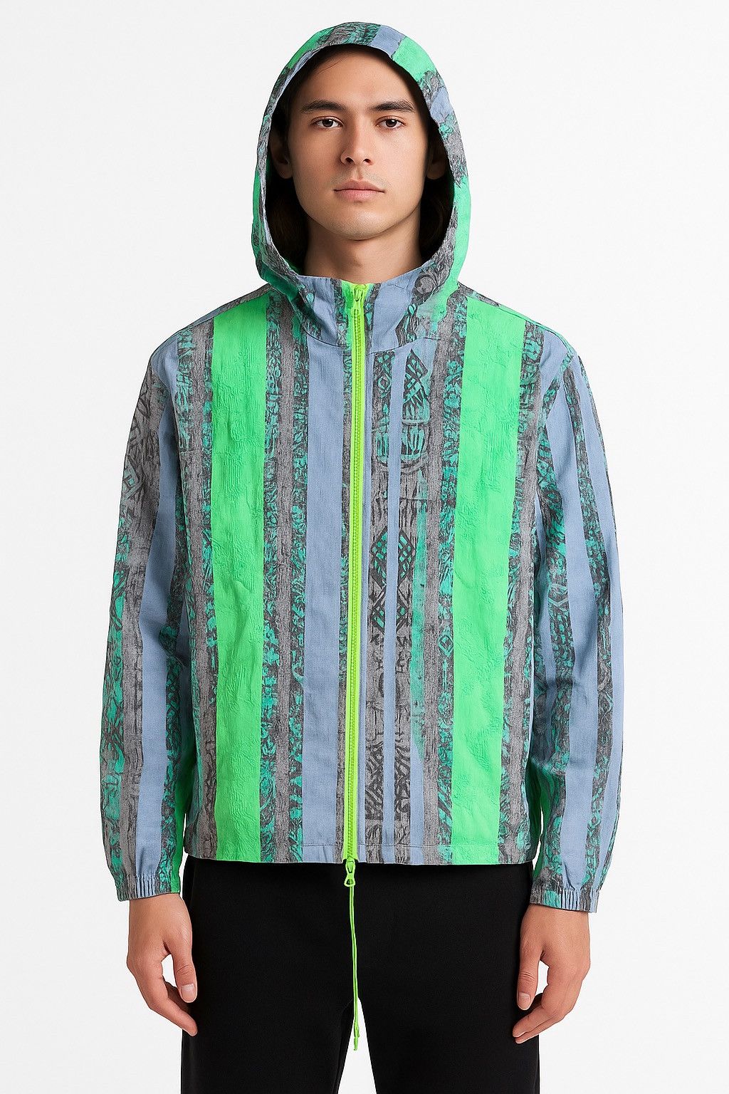 Vintage Vintage Bright Lights Island Style Neon Windbreaker Jacket Size US L / EU 52-54 / 3 - 11 Thumbnail