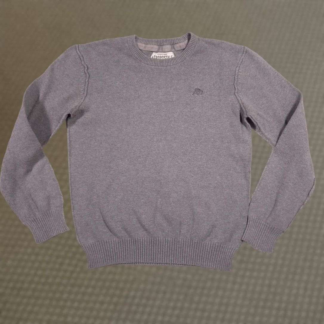 Aeropostale Aeropostale Sweater Womens Medium Gray Cotton Crewneck Pullover Long Sleeve Logo Size M / US 6-8 / IT 42-44 - 1 Thumbnail