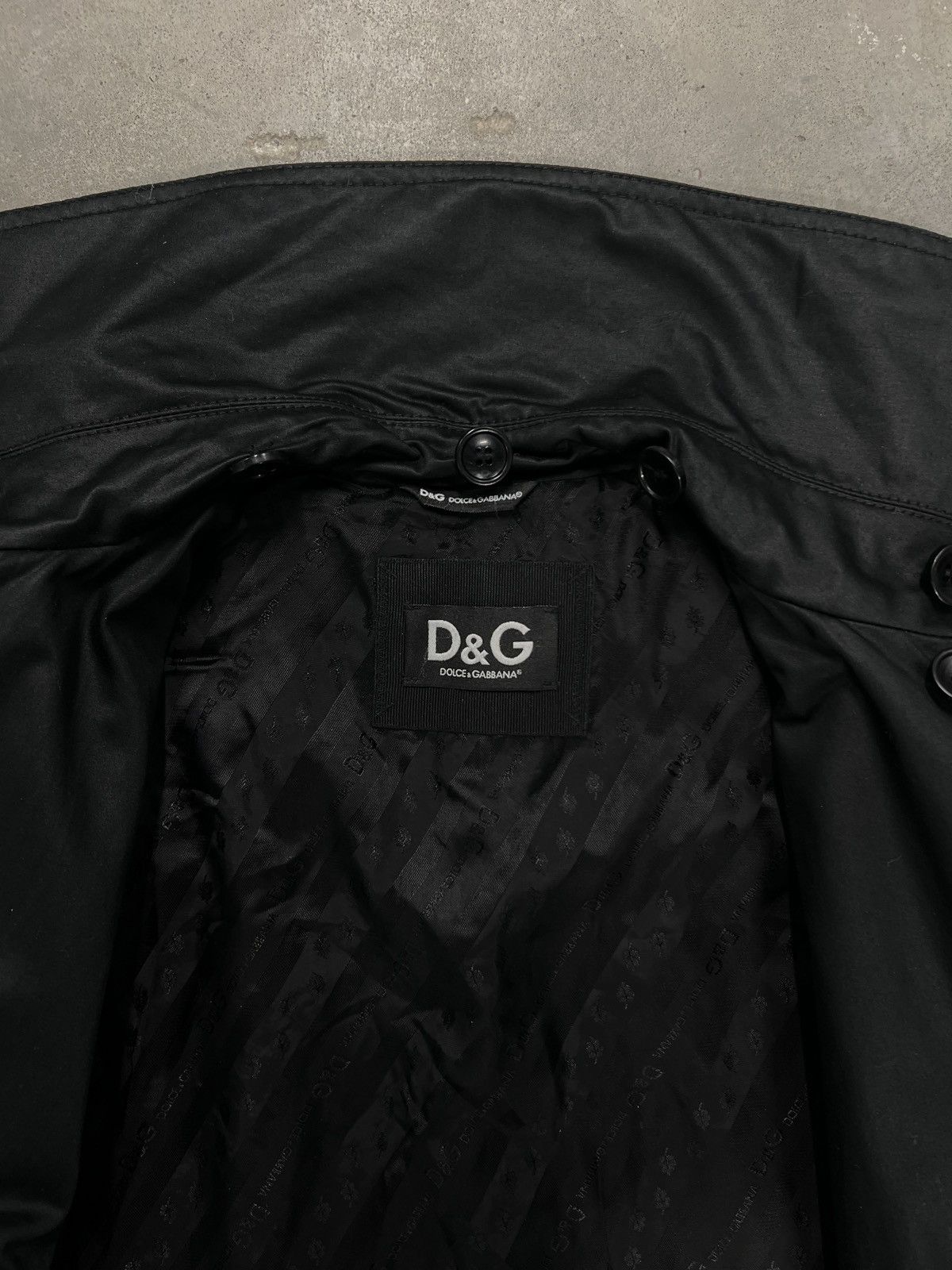Dolce & Gabbana Mens Dolce & Gabbana Trench Coat Jacket Black Belted Size US M / EU 48-50 / 2 - 14 Thumbnail