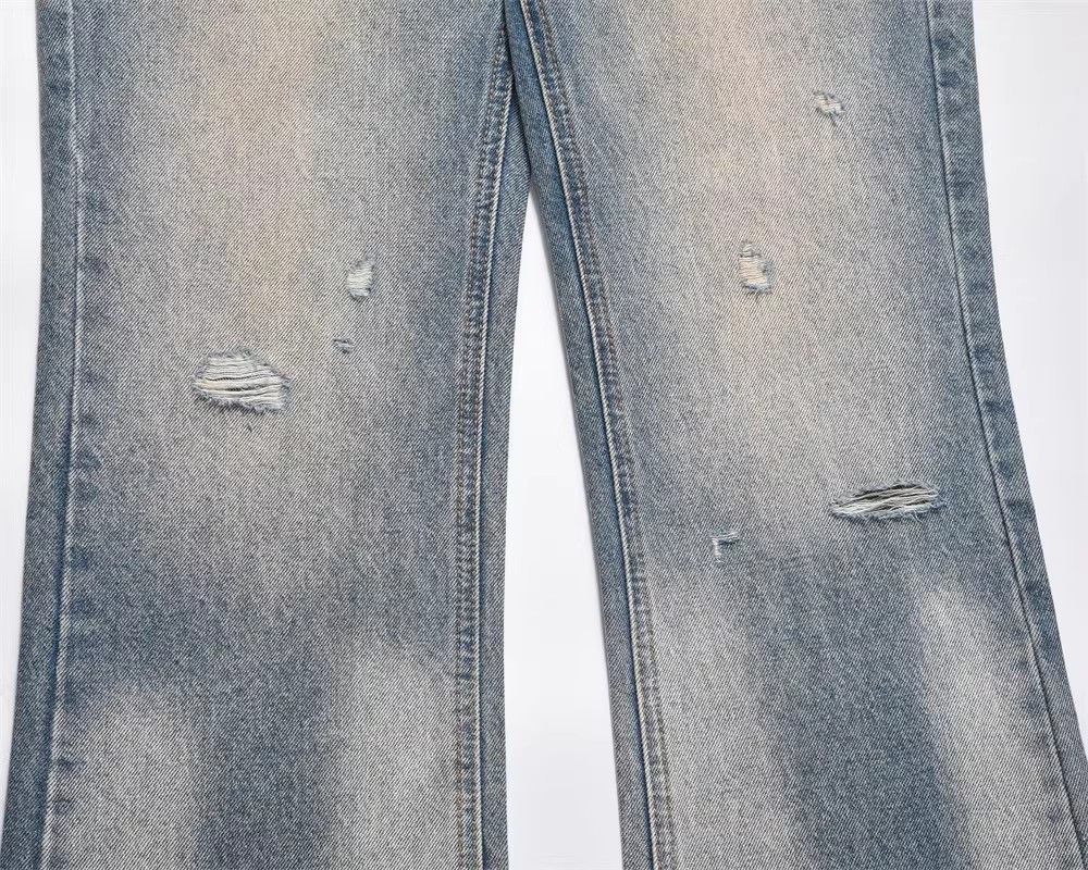 Japanese Brand × Jean Men's street style washed dirty ripped jeans Size US 32 / EU 48 - 5 Thumbnail