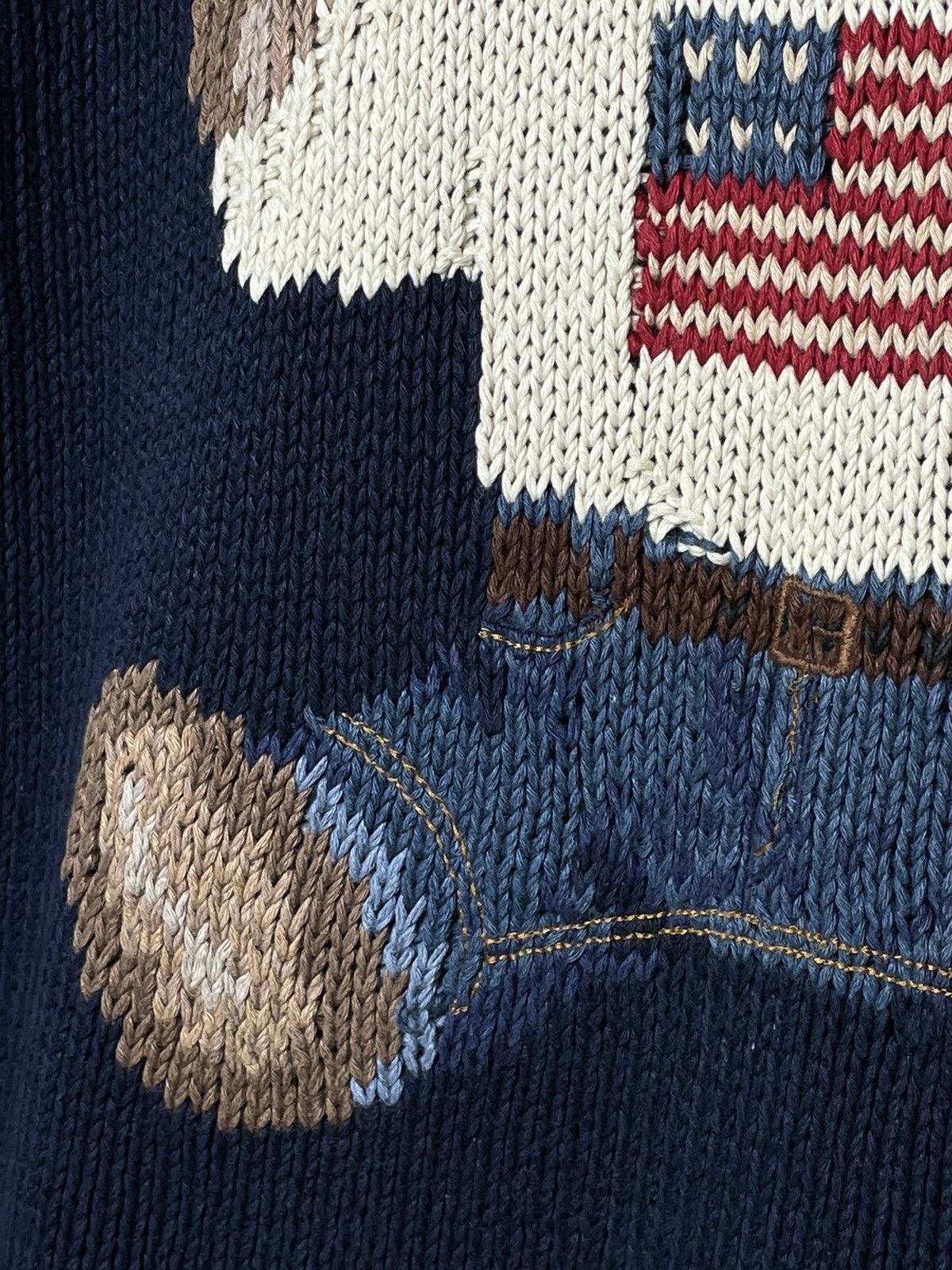 Polo Ralph Lauren × Vintage Sweater Polo Bear Vintage 1992 Hand Knit Size US XL / EU 56 / 4 - 6 Thumbnail