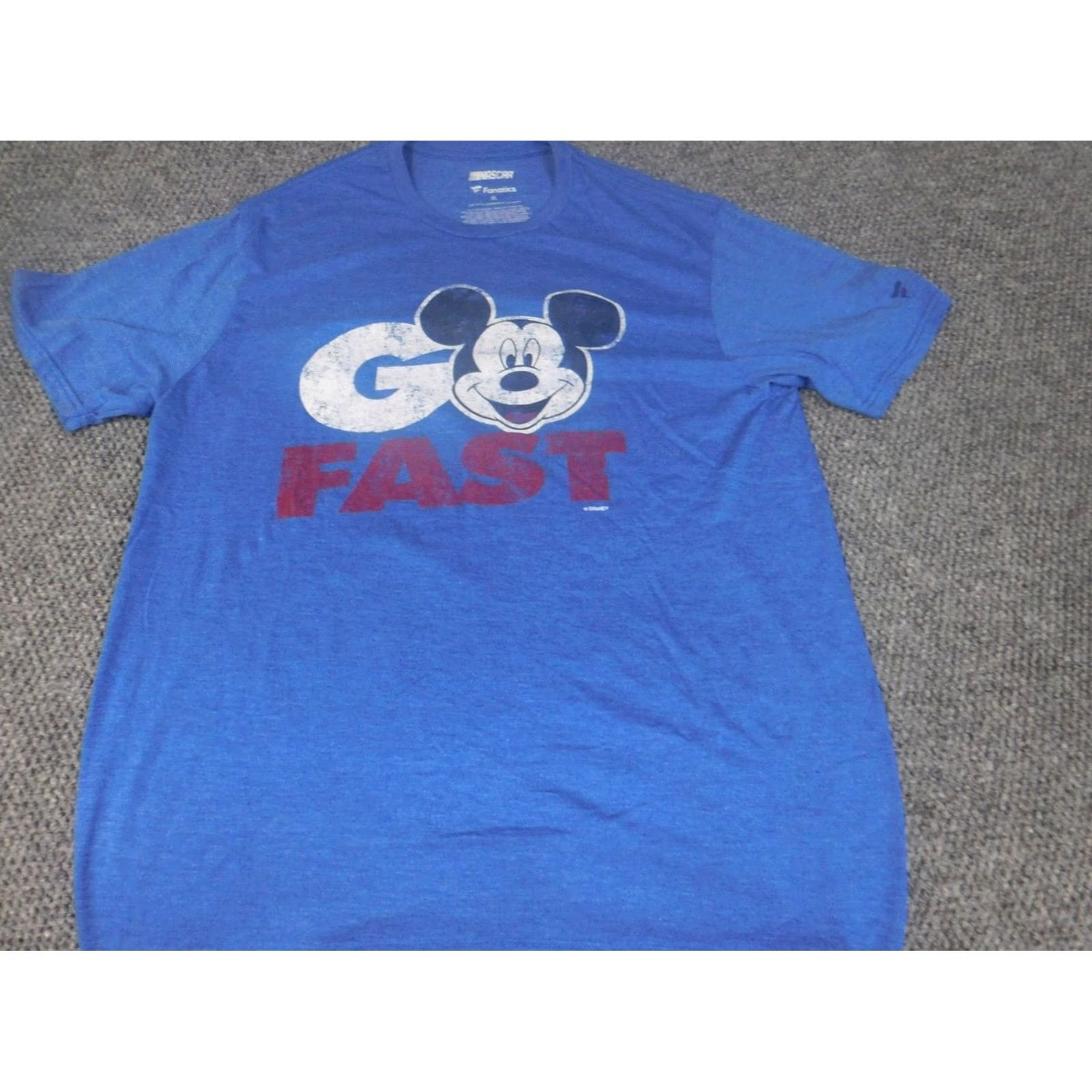 Vintage Fanatics Mickey Mouse Shirt Mens XL Blue Crew Neck Short Sleeve Cotton T-Shirt Logo Beach American 80s? Size US XL / EU 56 / 4 - 3 Thumbnail
