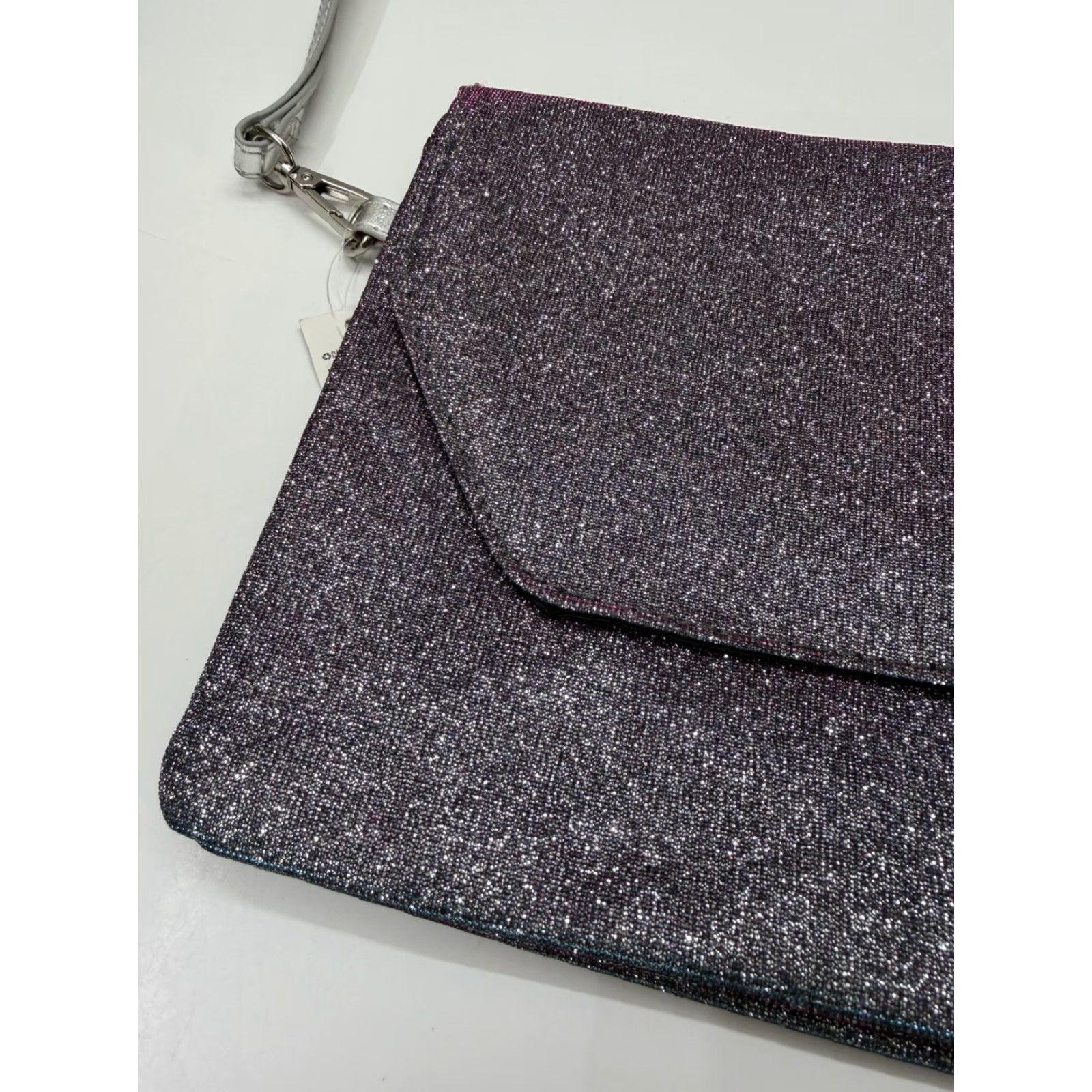 Vintage No Boundaries Purse Womens Small Purple Blue Shimmery Wristlet Snap Double Gusset NWTs Size ONE SIZE - 2 Thumbnail