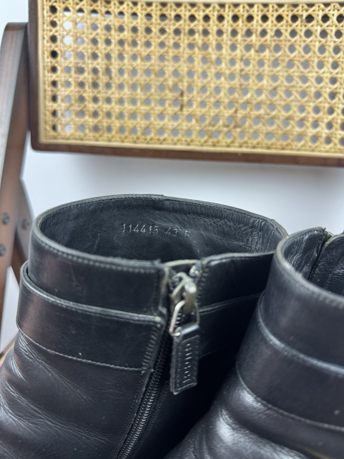 Gucci × Japanese Brand × Vintage Gucci Side Zip Boots Black 12 E Leather GG Logo Chelsea Size US 12 / EU 45 - 9 Thumbnail