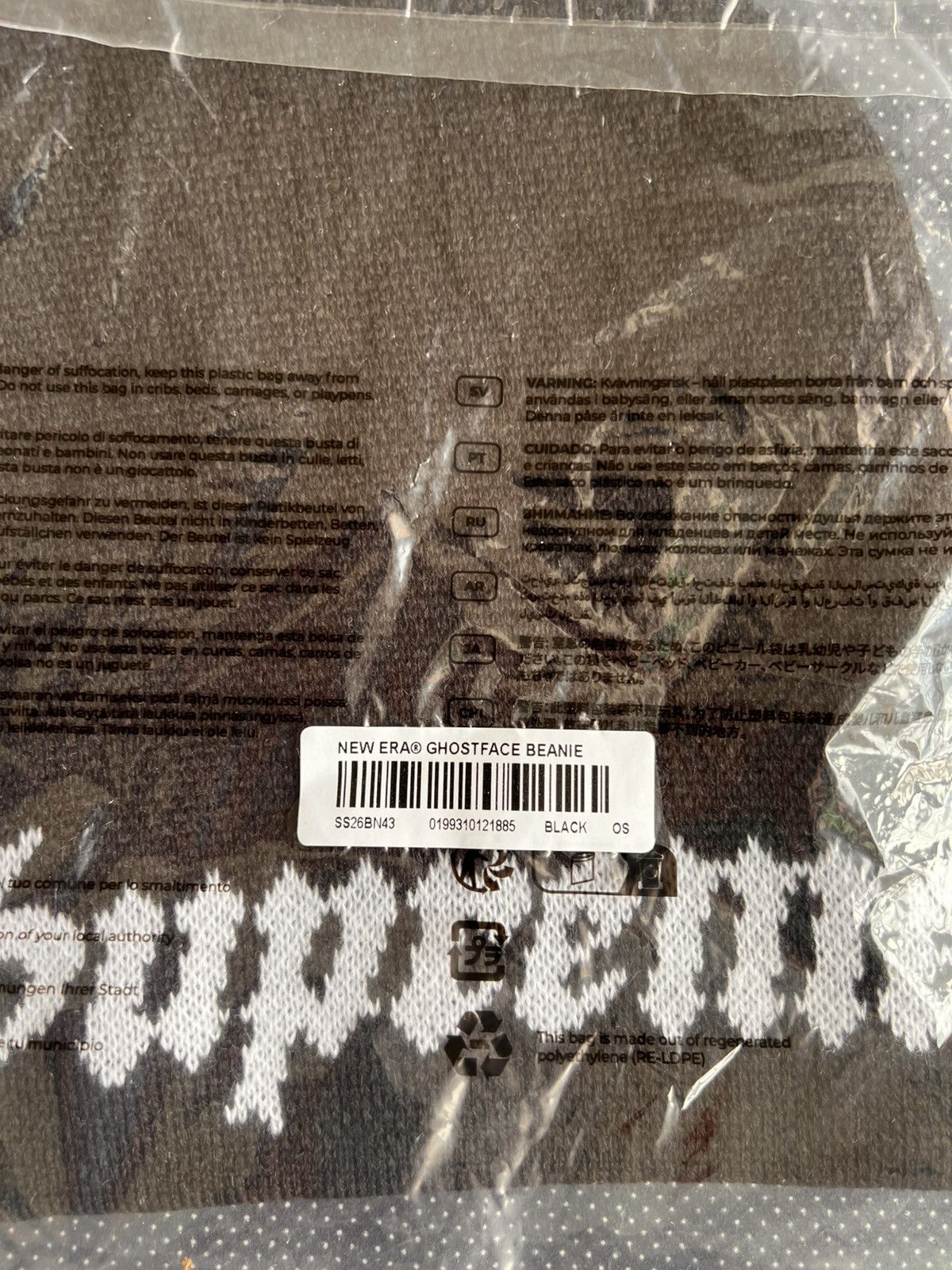 Supreme Supreme® New Era Ghostface Beanie Black scream mask cap hat Size ONE SIZE - 18 Thumbnail