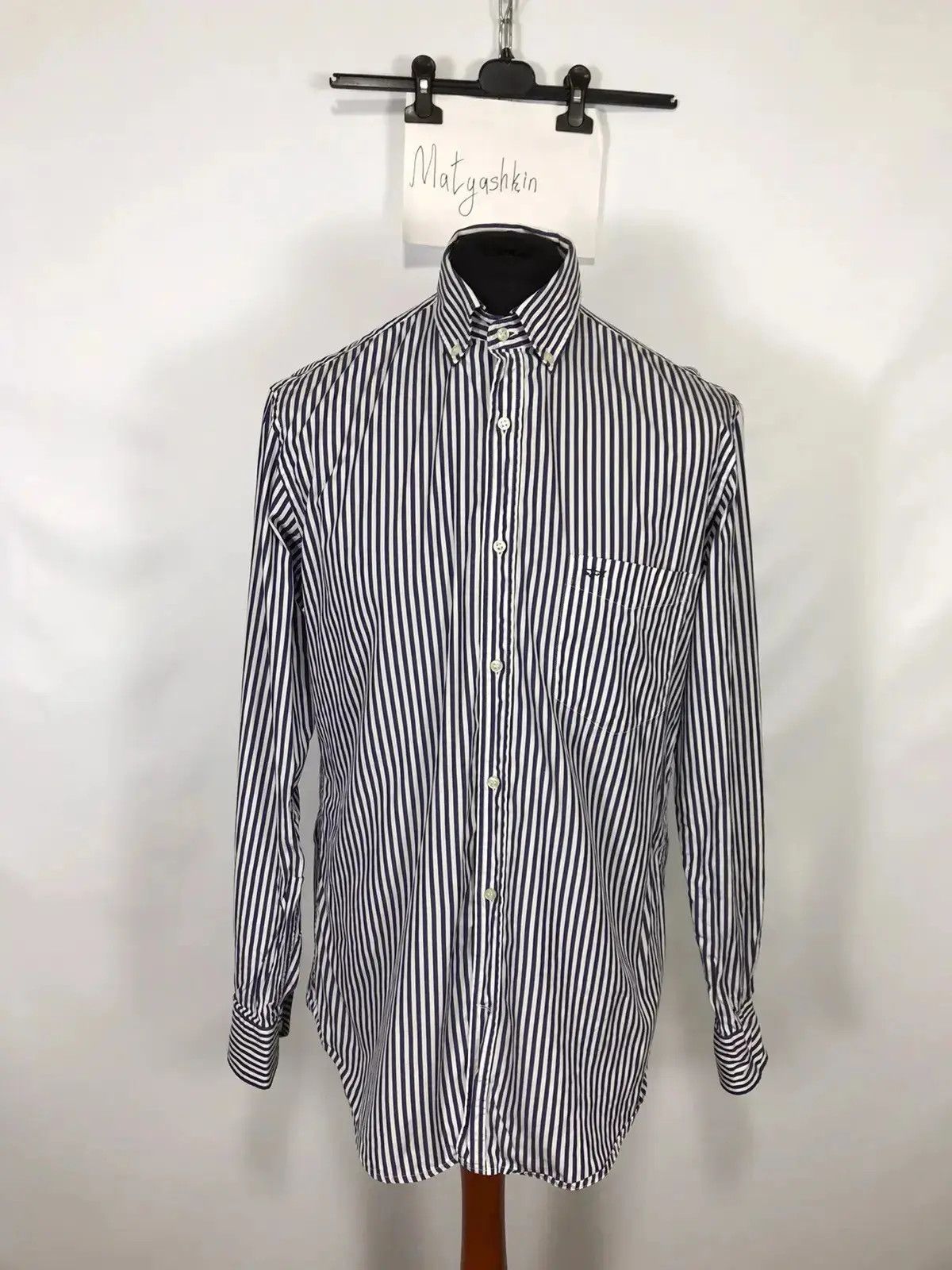 Designer × Paul & Shark Paul Shark striped long sleeve mens shirt size 41 Size US L / EU 52-54 / 3 - 1 Thumbnail