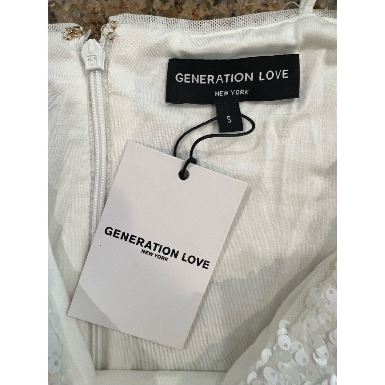 Generation Love Generation Love Julius White Sequin Mini Dress NWT Size Sma Size S / US 4 / IT 40 - 6 Thumbnail