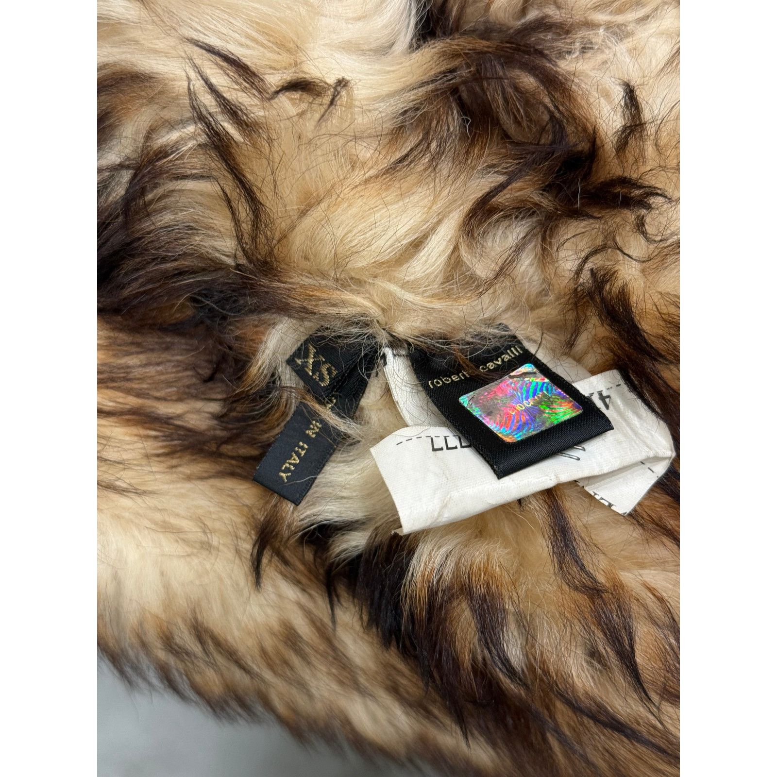 Roberto Cavalli 2000s Roberto Cavalli Shearling leather jacket with chains Size M / US 6-8 / IT 42-44 - 13 Thumbnail