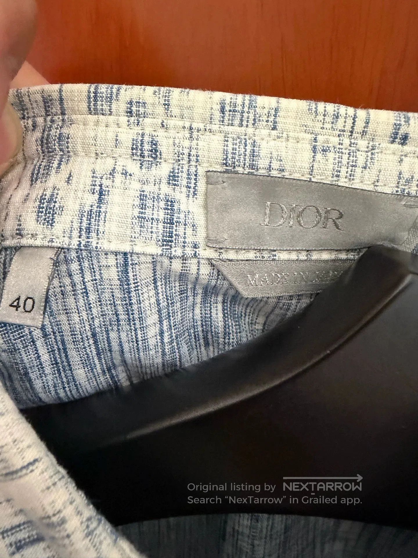 Dior Dior Blue White Monogram Denim Shirt. Size US M / EU 48-50 / 2 - 3 Thumbnail