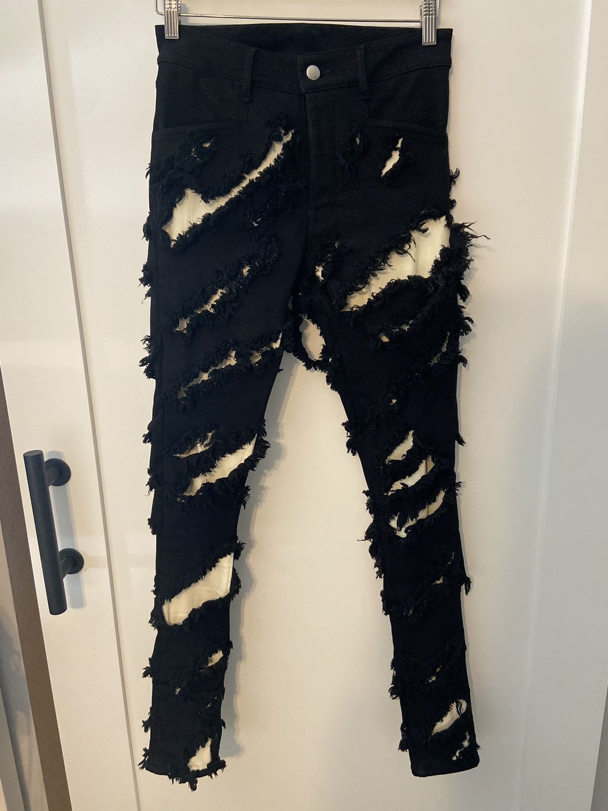 Rick Owens Rick Owens FW21 Gethsemane Runway Tyrone Slashed jeans Size US 28 / EU 44 - 8 Thumbnail