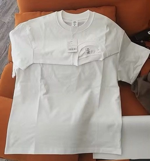 Japanese Brand "Fake Two Shirt" White Tshirt Size US L / EU 52-54 / 3 - 6 Thumbnail