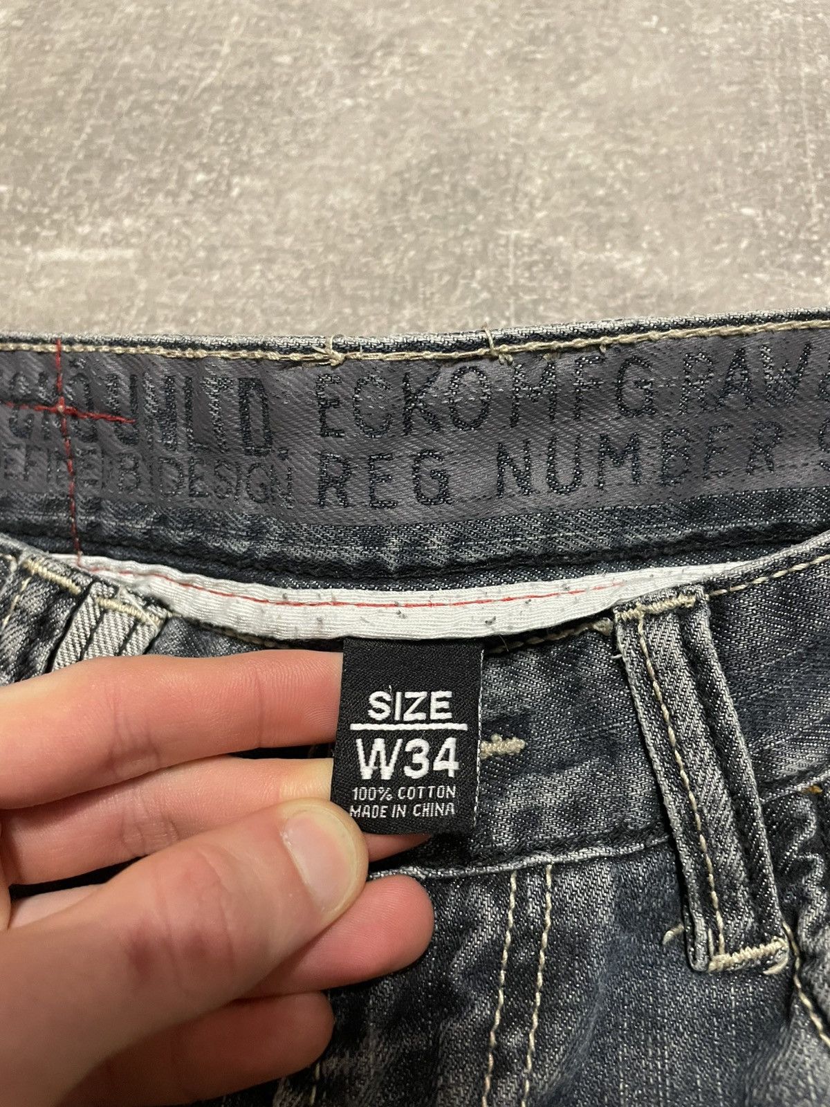 Ecko Unltd. Vintage Ecko Unlimited Buggy Distressed Rap Denim Jeans Size US 34 / EU 50 - 25 Thumbnail
