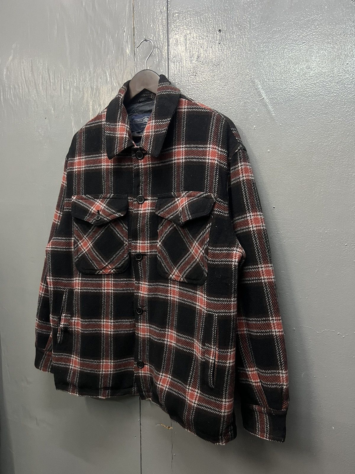 Vintage Vintage Cotton Company Sportwear Wool Plaid Jacket Size US L / EU 52-54 / 3 - 2 Thumbnail