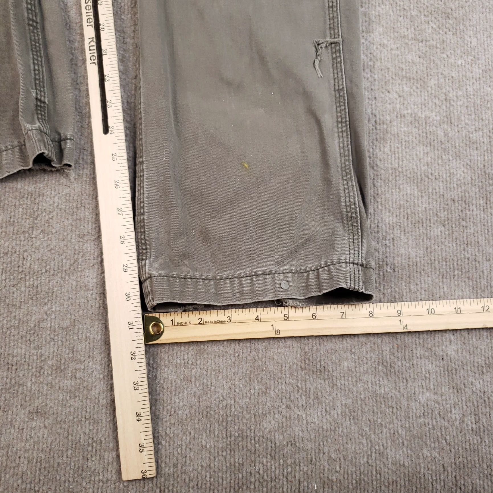 Carhartt Carhartt Pants Men 33x32 Green Relaxed Fit Carpenter Workwear Mens Size US 33 - 3 Thumbnail