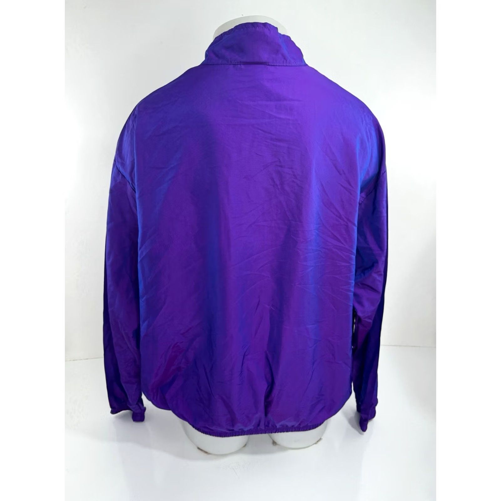 Vintage SURF STYLE Interplanetary Jacket - Vintage Bomber XL Purple - Mens - Nylon Blend - Regular Fit Size US XL / EU 56 / 4 - 4 Thumbnail