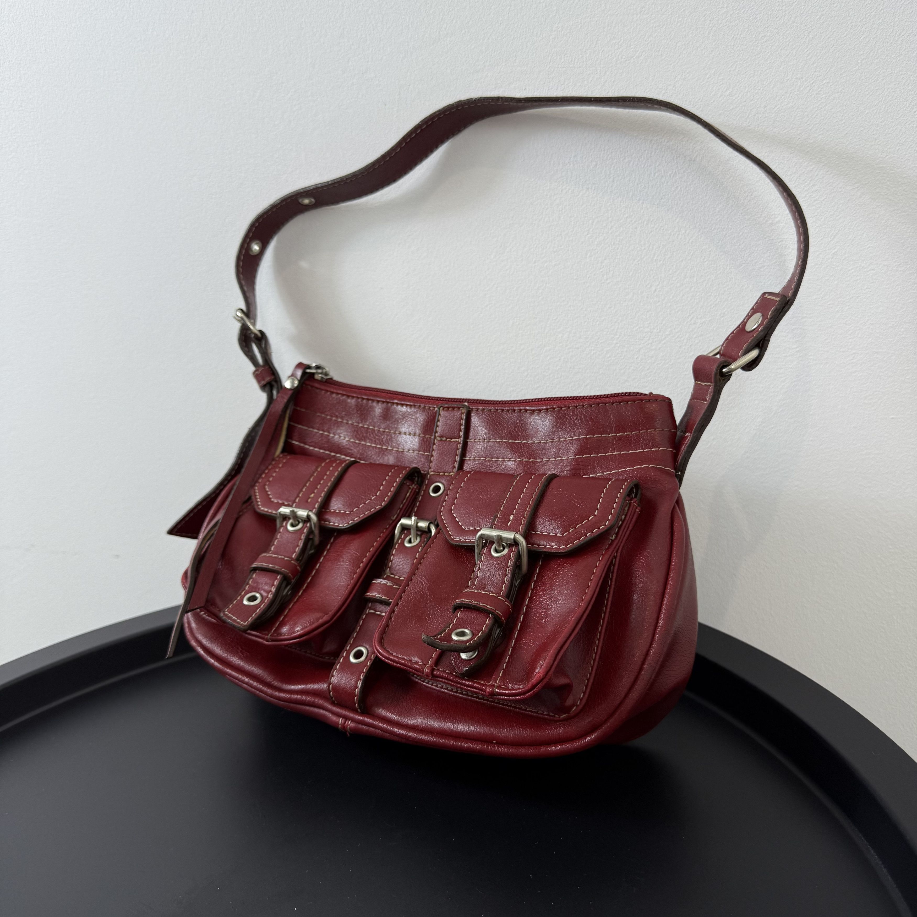 Vintage Vintage PURE Red Women's Shoulder Cargo Bag Size ONE SIZE - 2 Thumbnail