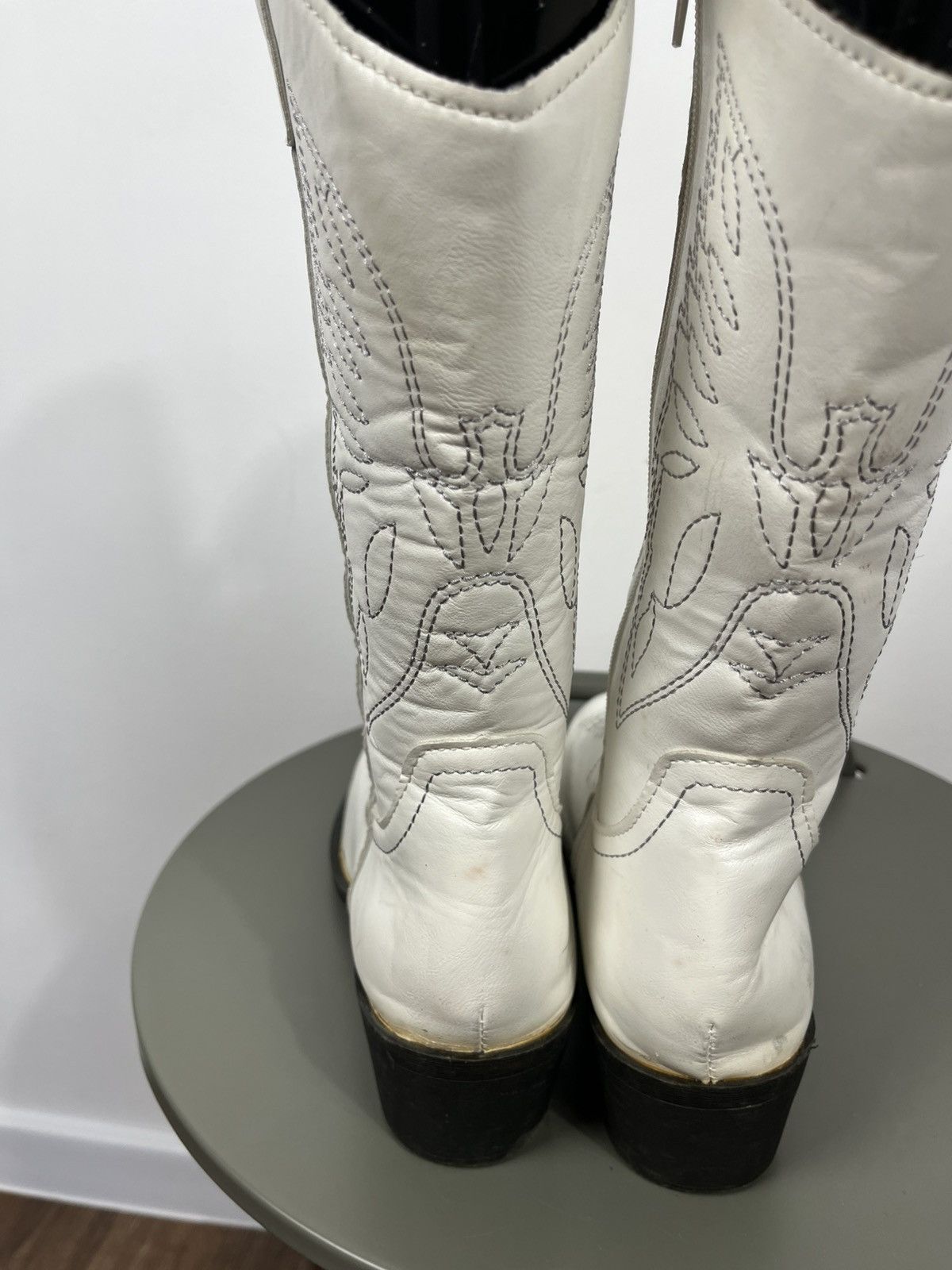 Other Women’s White Western Cowboy Boots EU 41 Faux Leather Size US 10 / IT 40 - 9 Thumbnail