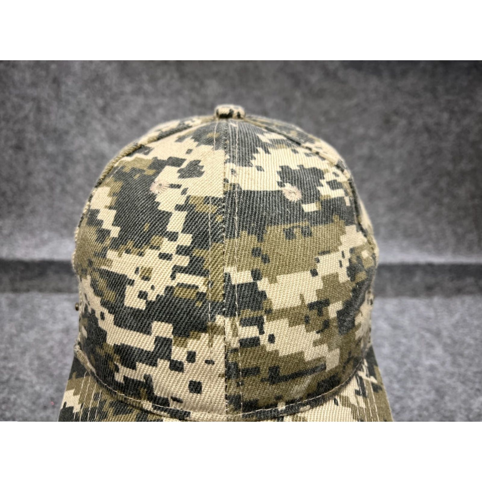 Vintage Camouflage Baseball Cap Adjustable Adult One Size Green Acrylic Outdoor Sports Mens Size ONE SIZE - 2 Thumbnail
