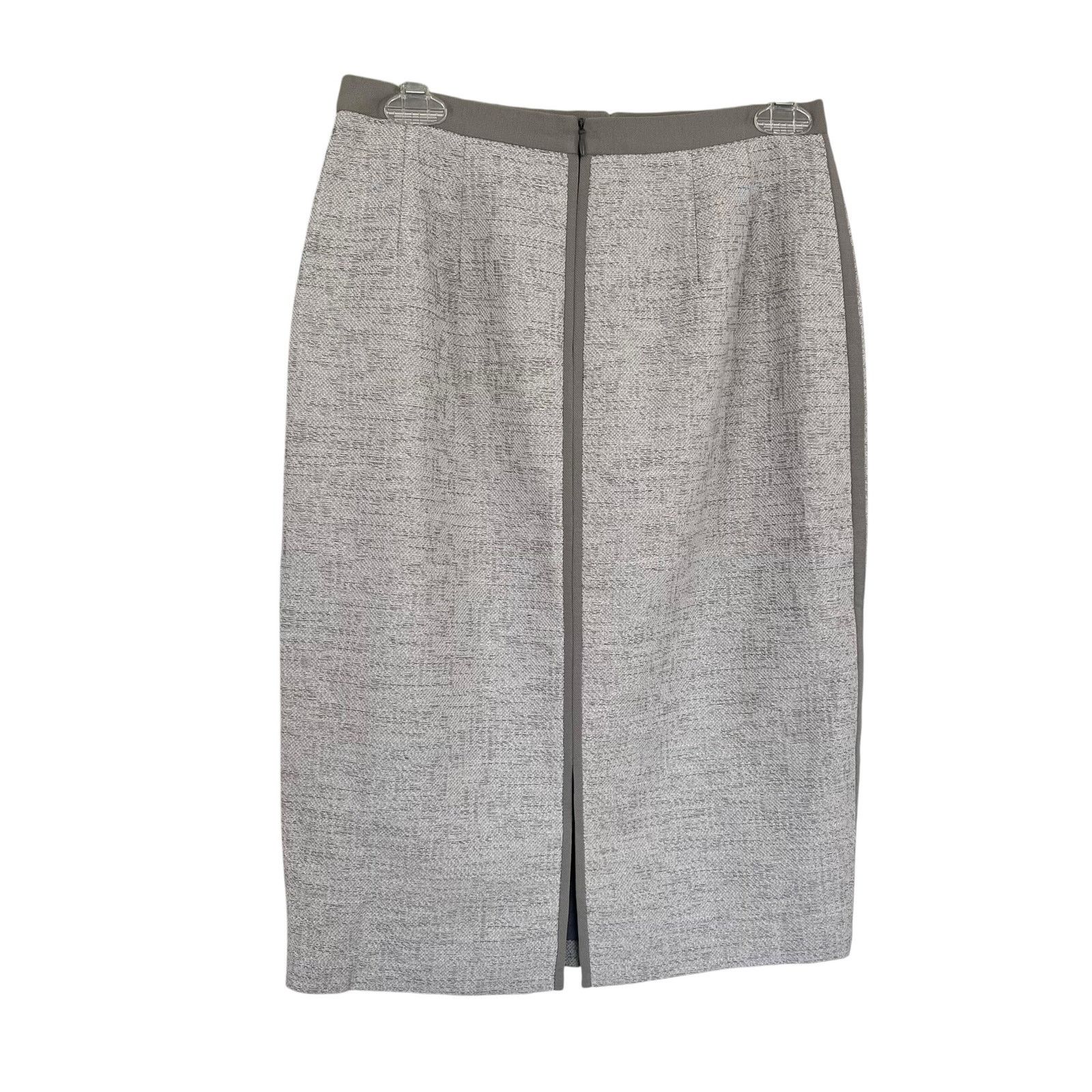 Lafayette 148 Lafayette 148 NY Mist Gray Linen Blend Pencil Skirt Size 26" / US 2 / IT 38 - 2 Thumbnail
