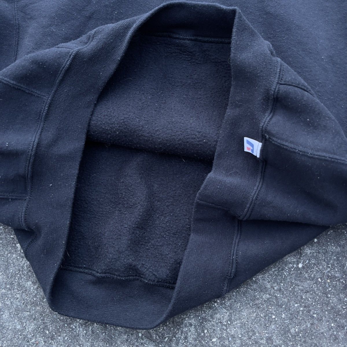 Russell Athletic × Vintage Vtg Y2K RUSSELL ATHLETIC Blank Black Hoodie Size US XL / EU 56 / 4 - 5 Thumbnail