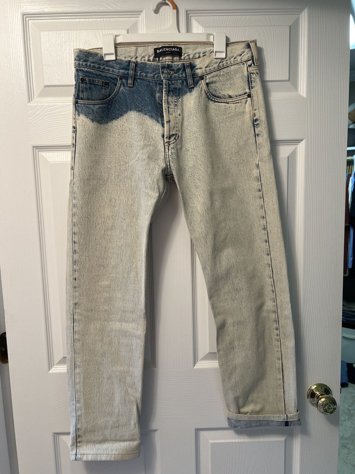 Balenciaga Balenciaga Acid Wash Jeans Size US 33 - 1 Thumbnail