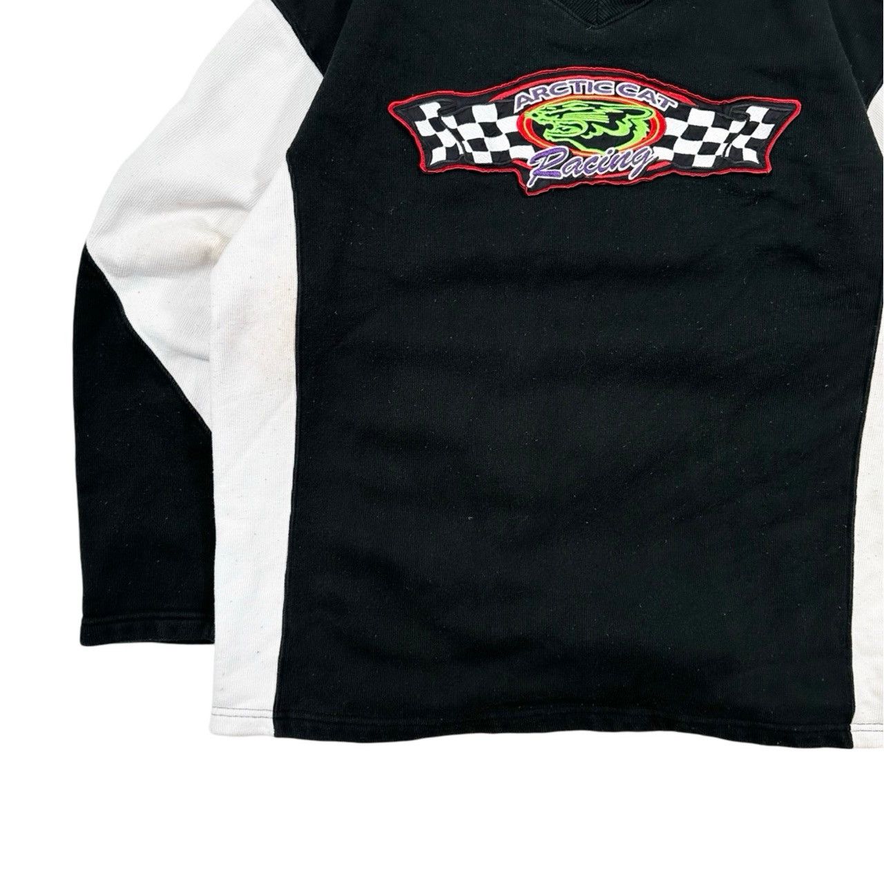 Vintage Vintage 90s Heavy Embroidered Arctic Cat Racing Sweater Size US XL / EU 56 / 4 - 3 Thumbnail