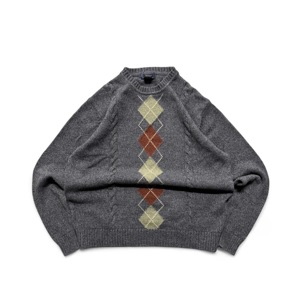 Dockers Vintage 90s Dockers Gray Argyle Knit Sweater Men’s Medium Size US M / EU 48-50 / 2 - 1 Thumbnail