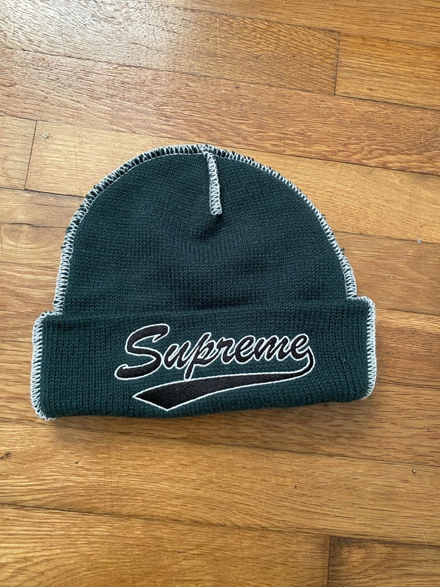 Supreme contrast stitch beanie
