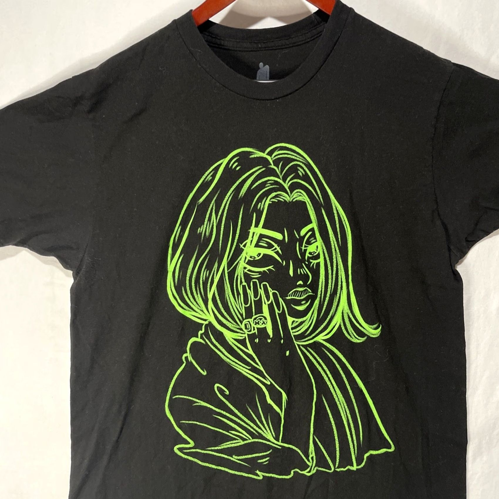 Vintage Billie Eilish Shirt Mens Medium Black Short Sleeve Tee Size US M / EU 48-50 / 2 - 3 Thumbnail