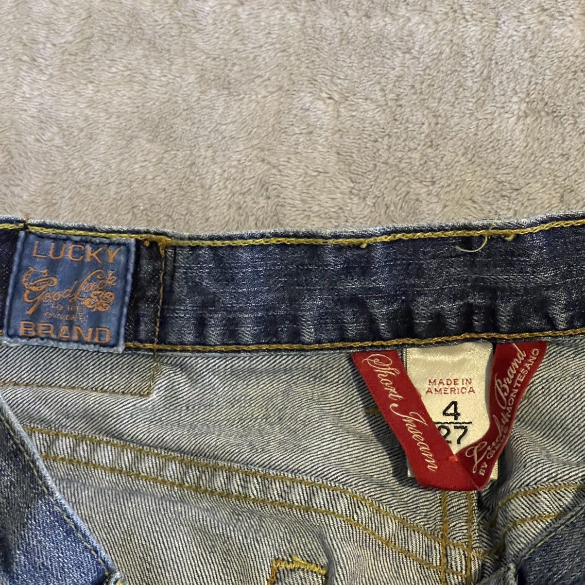 Lucky Brand VTG Lucky Brand Jeans Womens 4/27 Blue Bootcut Made USA Y2K Size 29" - 5 Thumbnail