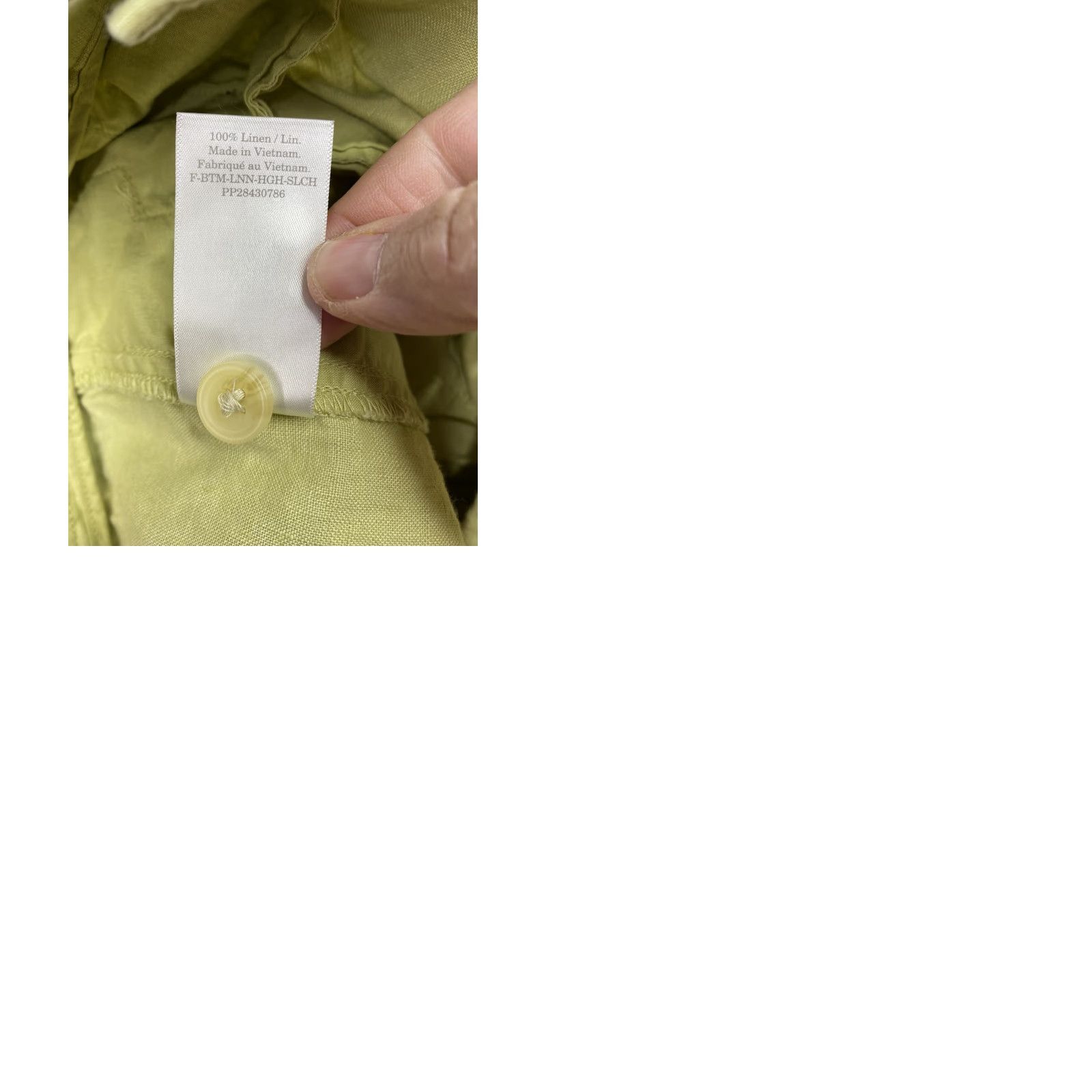 Everlane Everlane Green Linen Wide-Leg Pants Womens 12 Casual Beachy High Rise Pockets Paperbag Vintage? Size 34" / US 12 / IT 48 - 9 Thumbnail