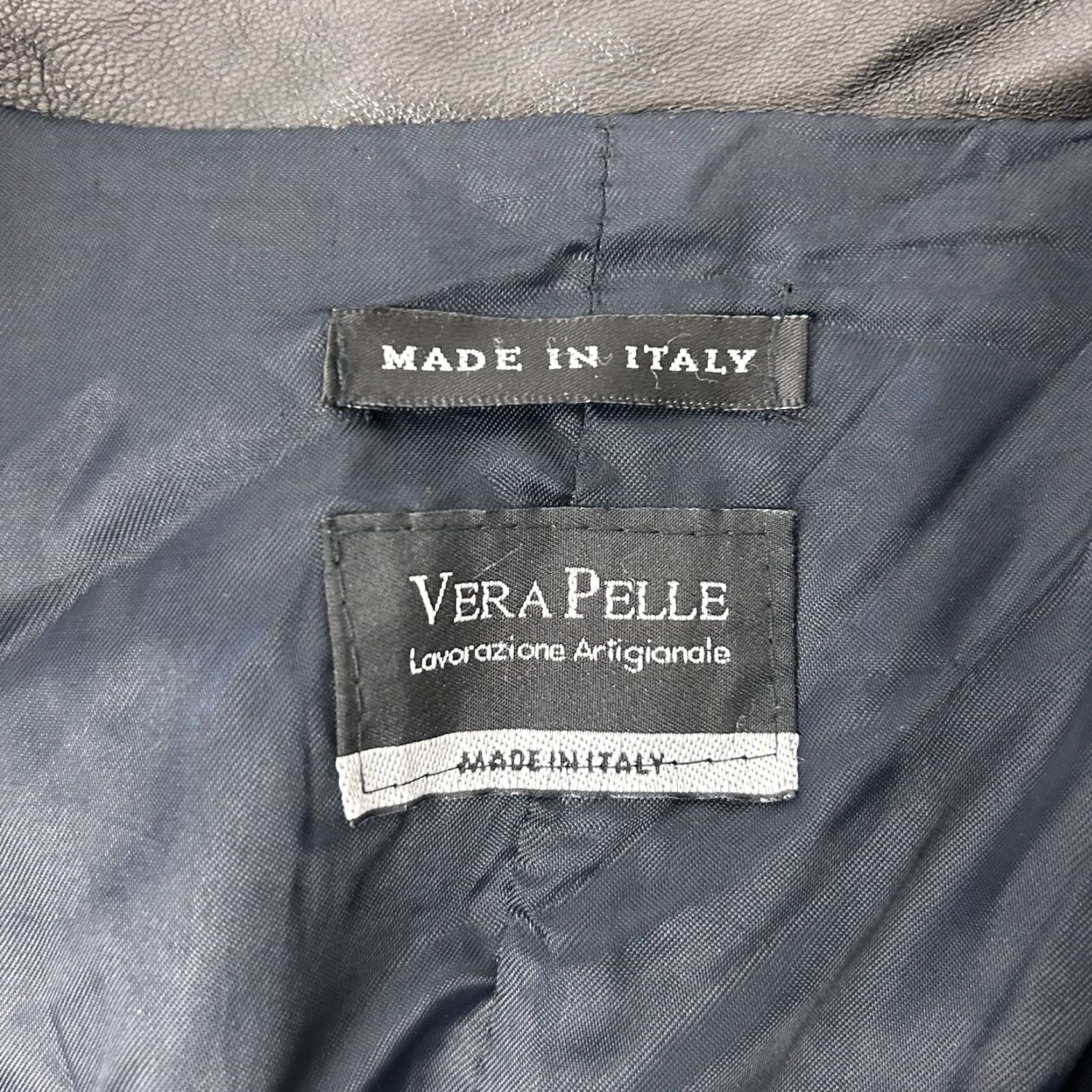 Vera Pelle Vera Pelle Soft Italian Leather Jacket Men Large Dark Brown Button Front - Jacket Size US L / EU 52-54 / 3 - 3 Thumbnail