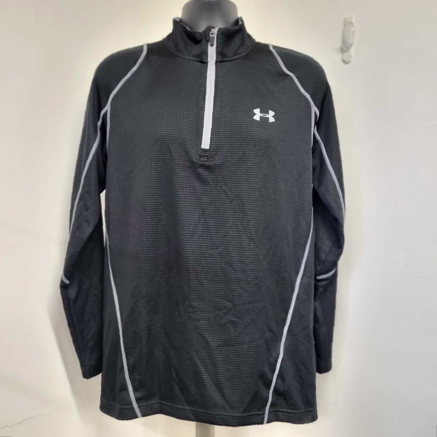 Under Armour Under Armour Quarter Zip Shirt Men L Black Fitted ColdGear Athletic Shirt Size US L / EU 52-54 / 3 - 2 Thumbnail