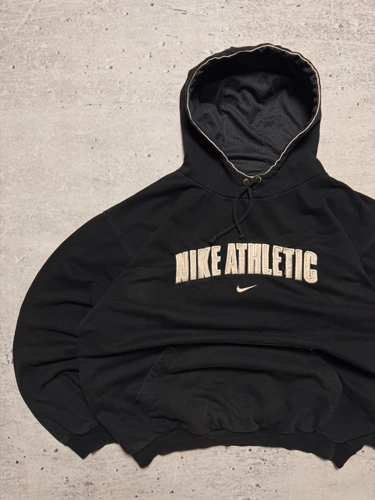 Nike × Vintage NIKE ATHLETIC VINTAGE CENTER LOGO OVERSIZE BOXY HOODIE Size US L / EU 52-54 / 3 - 2 Thumbnail