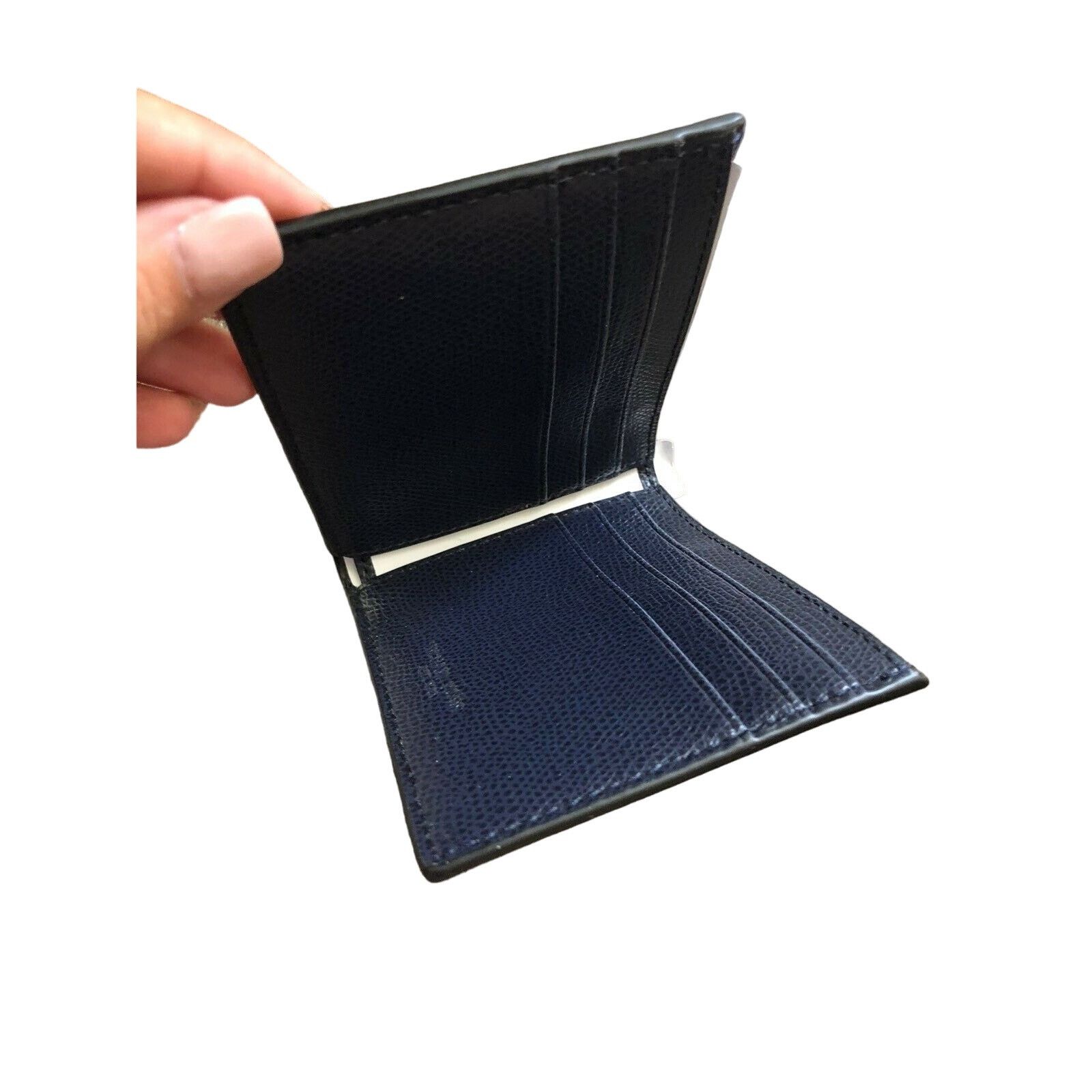 Michael Kors Michael Kors Leather Mens Slim Billfold Wallet in Navy Size ONE SIZE - 6 Thumbnail
