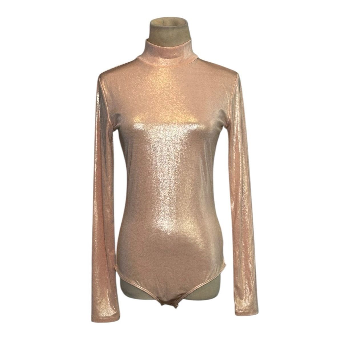 Zara Zara metallic pink long sleeves bodysuit size Medium Size M / US 6-8 / IT 42-44 - 10 Thumbnail