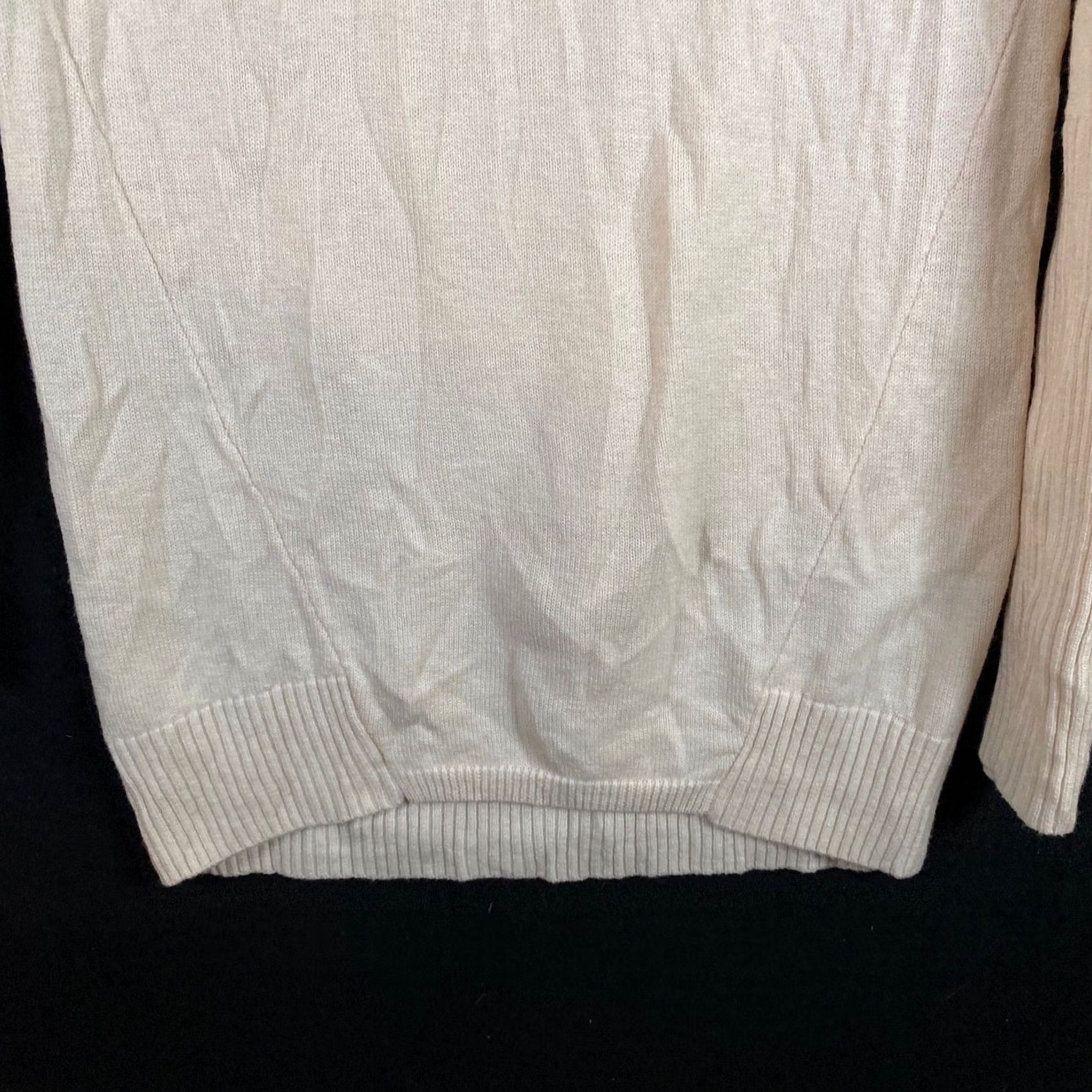 Athleta Athleta Womens Sweater Boat Neck Stretch XXS Beige Nopa 100% Merino Wool Knit Pullover Casual Active Workwear Travel Size XXS / US 00 / IT 34 - 4 Thumbnail