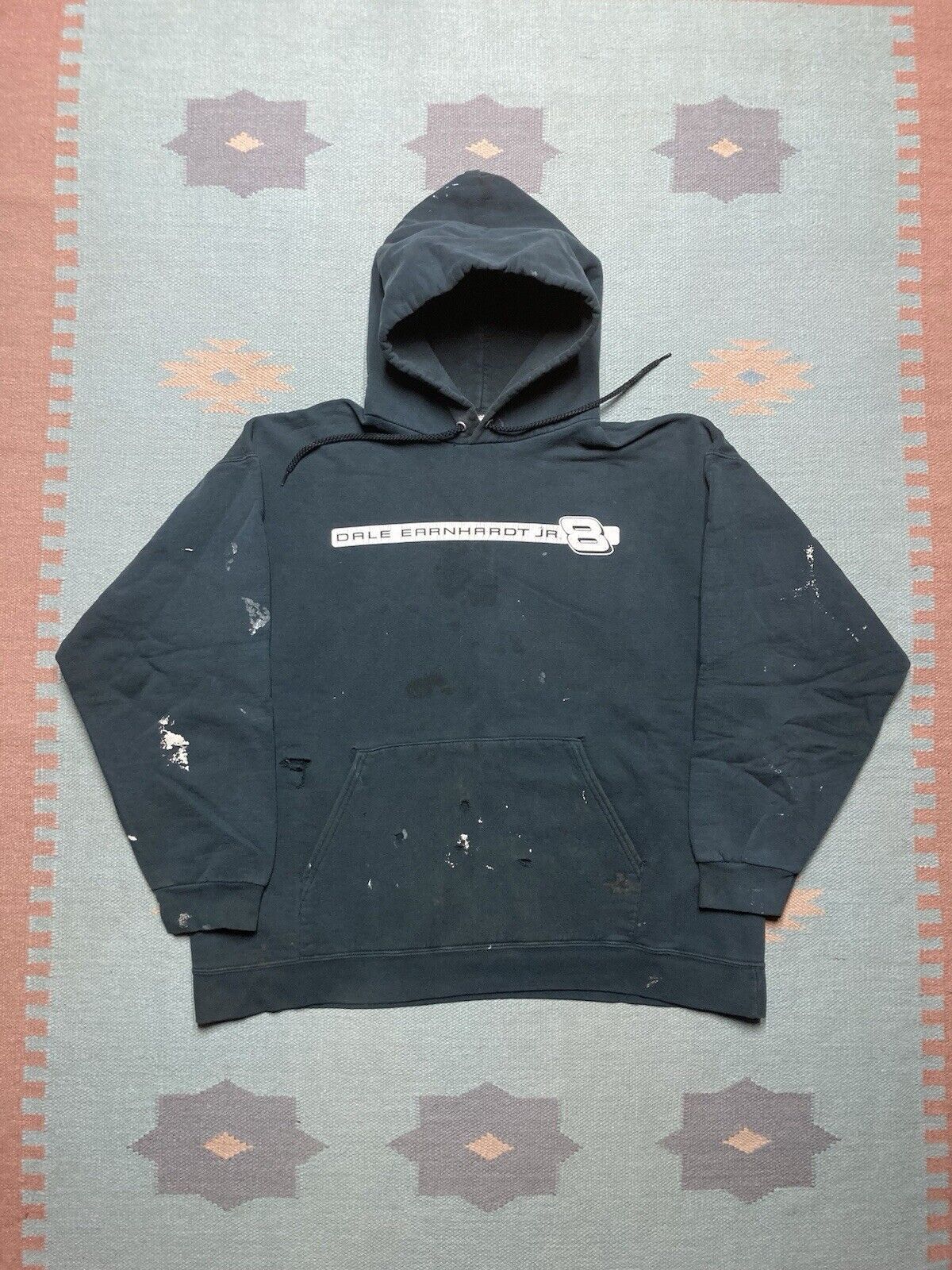 NASCAR × Vintage VTG Dale Earnhardt Jr hoodie faded black distressed nascar L Size US L / EU 52-54 / 3 - 1 Thumbnail