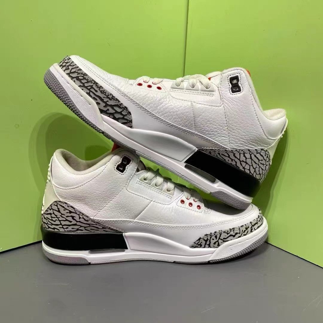 Jordan Brand Air Jordan 3 White Cement Basketball Shoes K15 Size US 9 / EU 42 - 6 Thumbnail
