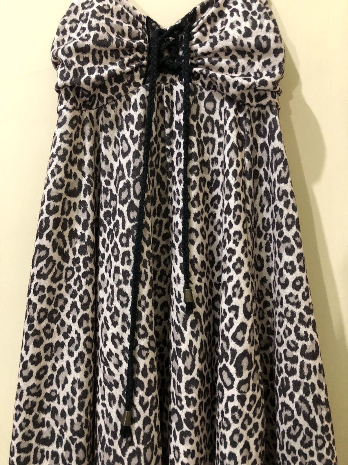 Vintage Avant Garde Dress Leopard Ruffle Adjustable Strap Style Size M / US 6-8 / IT 42-44 - 4 Thumbnail