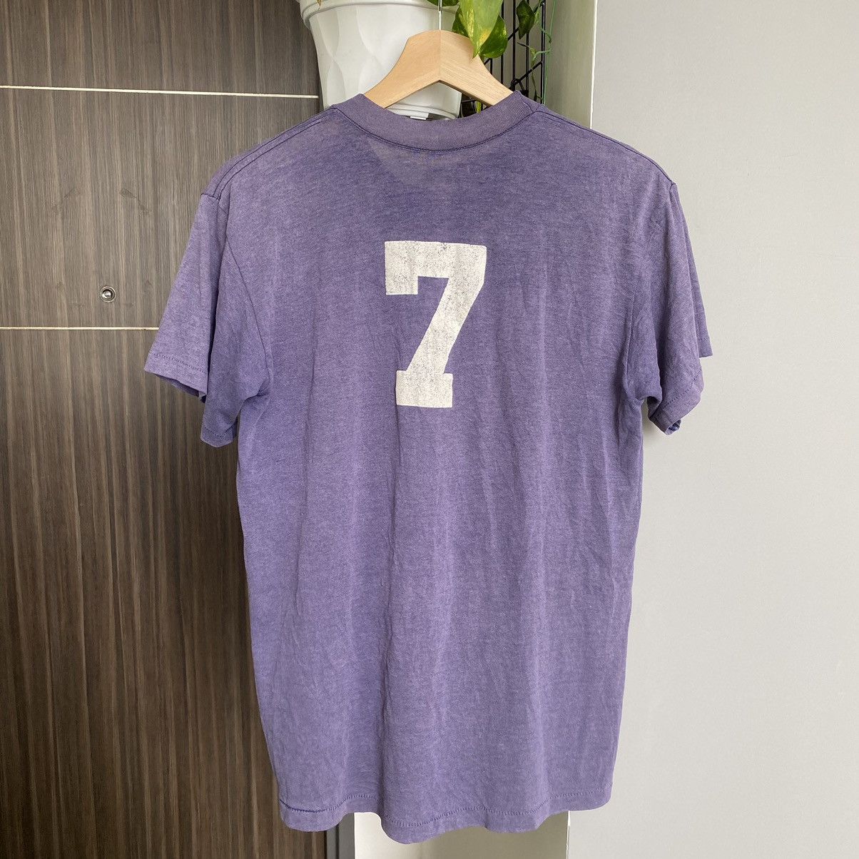 Vintage Thrashed Faded Vintage 80s Football Drug Free ERD GRUNGE TEE Size US M / EU 48-50 / 2 - 4 Thumbnail